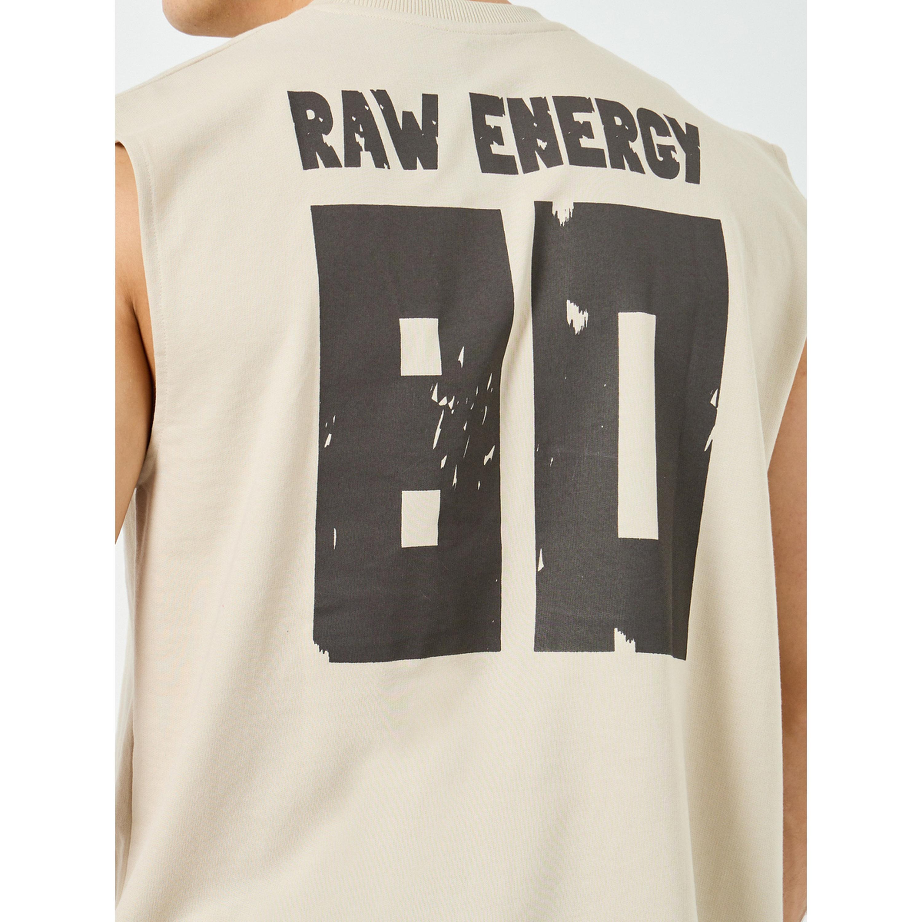 Styli Men Beige Graphic Print Oversized Tank-men-clothing-sportswearandactivewear-tshirtsandpolos-image-5
