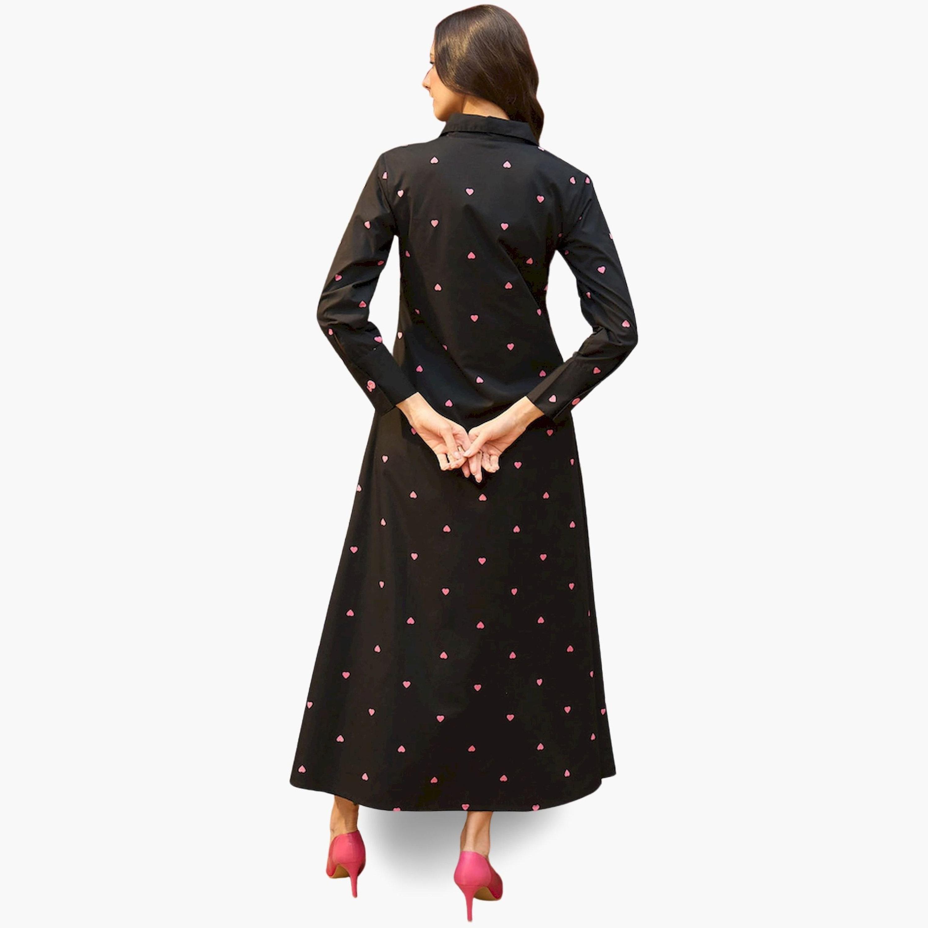 Sassafras X Styli Black Heart Print A-Line Maxi Dress-women-clothing-dresses-image-5
