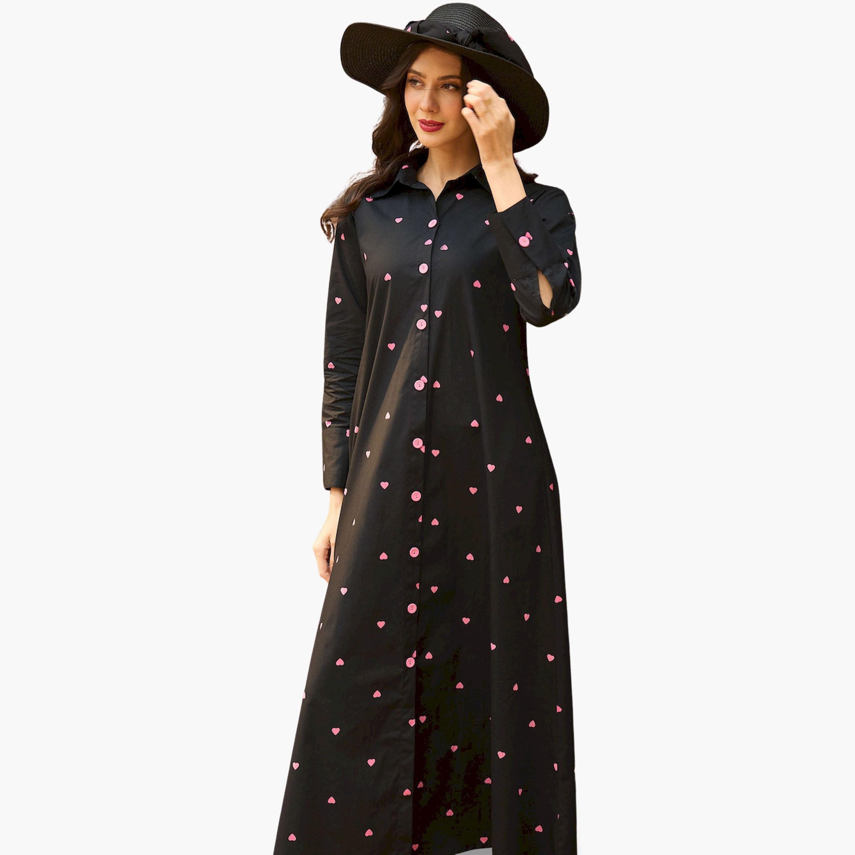 Sassafras X Styli Black Heart Print A-Line Maxi Dress-women-clothing-dresses-image-6
