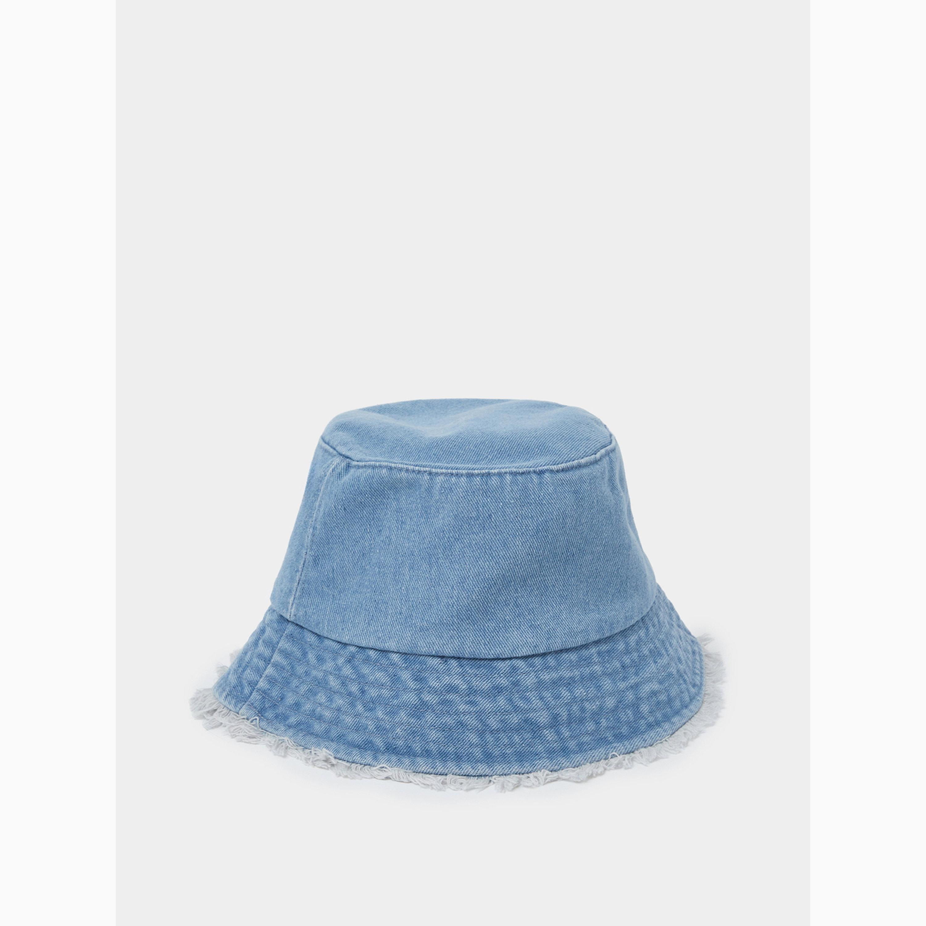 Styli Frayed Edge Denim Bucket Hat-women-clothingaccessories-capsandhats-image-1