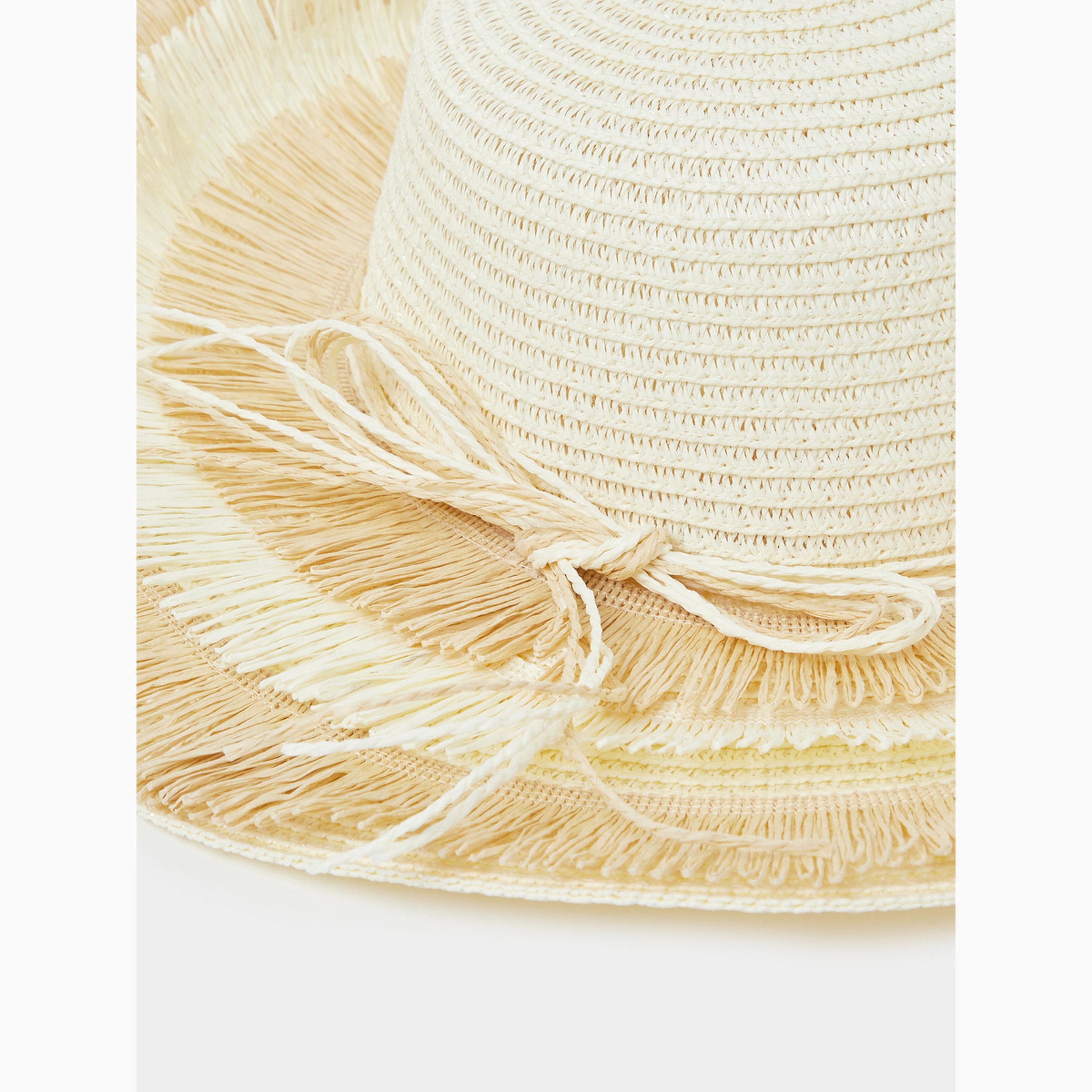 Styli Wide Brim Frayed Edge Straw Hat-women-clothingaccessories-capsandhats-image-3