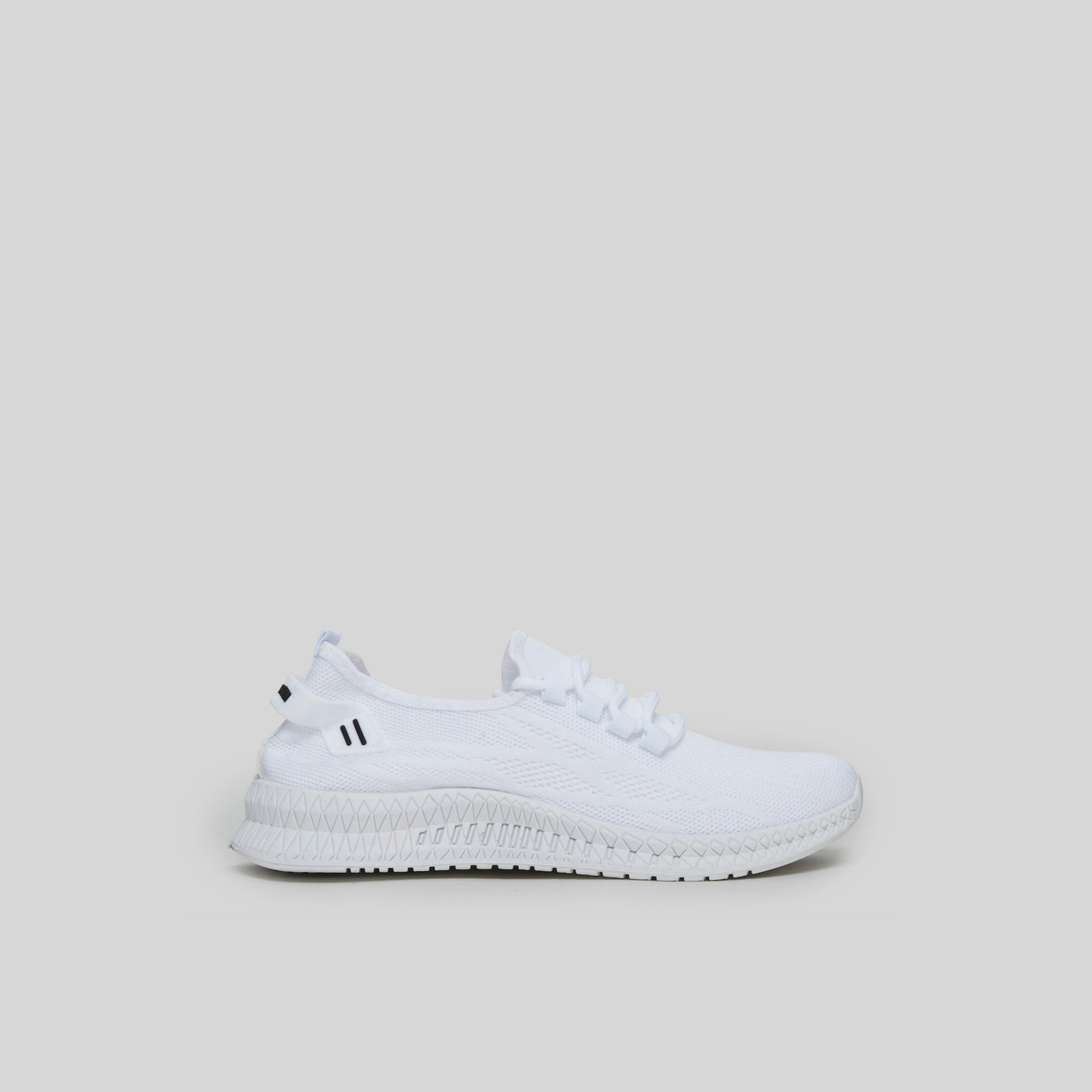 Styli Men White Knit Running Sneakers-sports-men-shoes-image-2