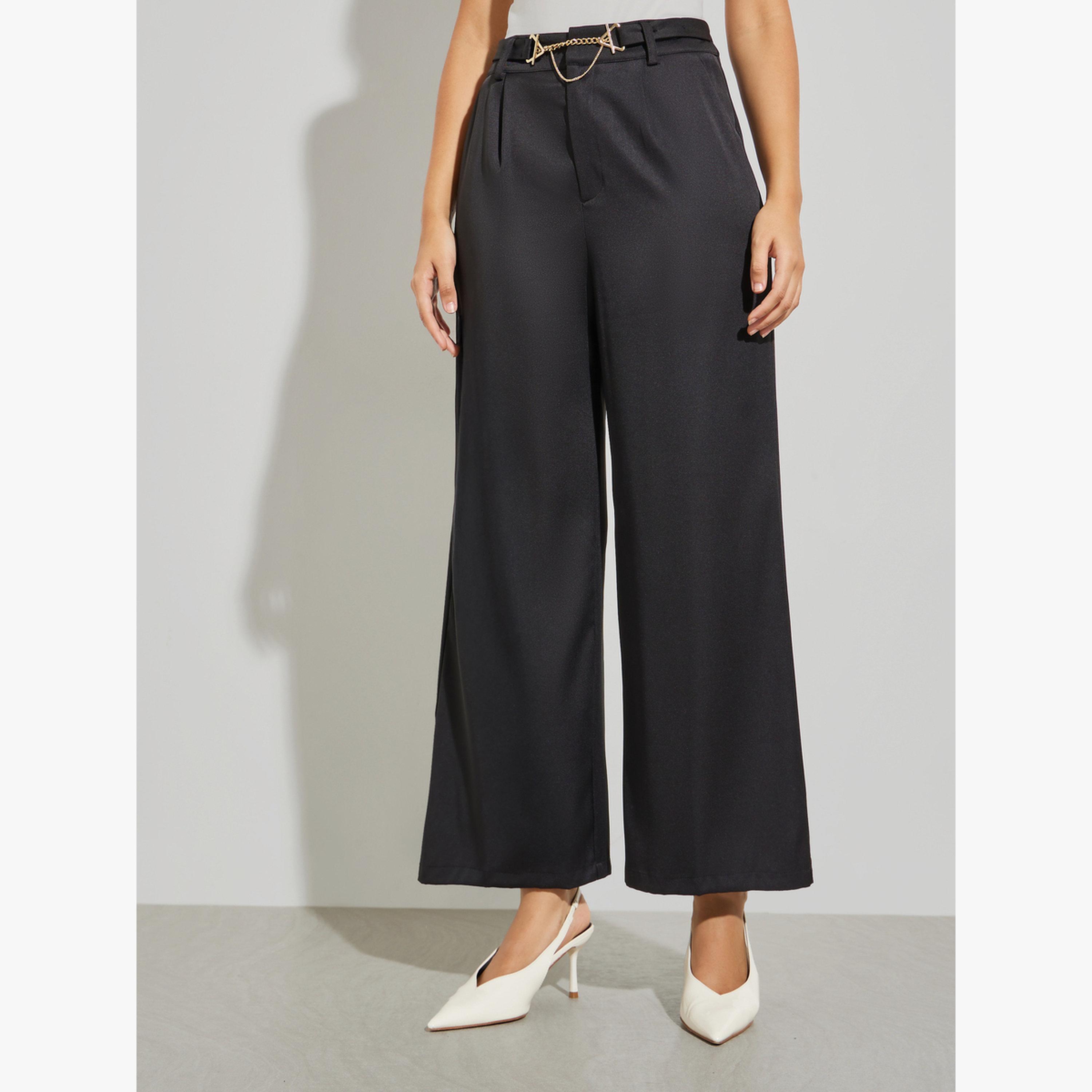 بنطال بأرجل واسعة وتفاصيل سلسلة حلقات-women-clothing-bottoms-trousers-image-1