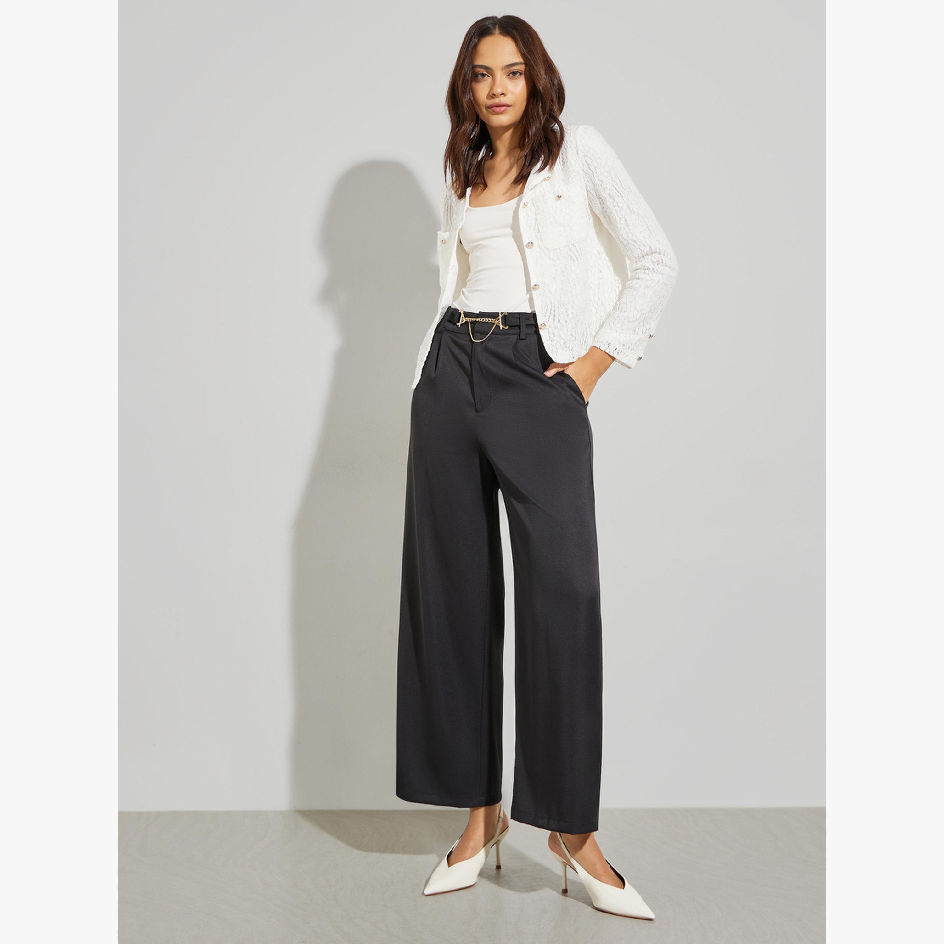 بنطال بأرجل واسعة وتفاصيل سلسلة حلقات-women-clothing-bottoms-trousers-image-2