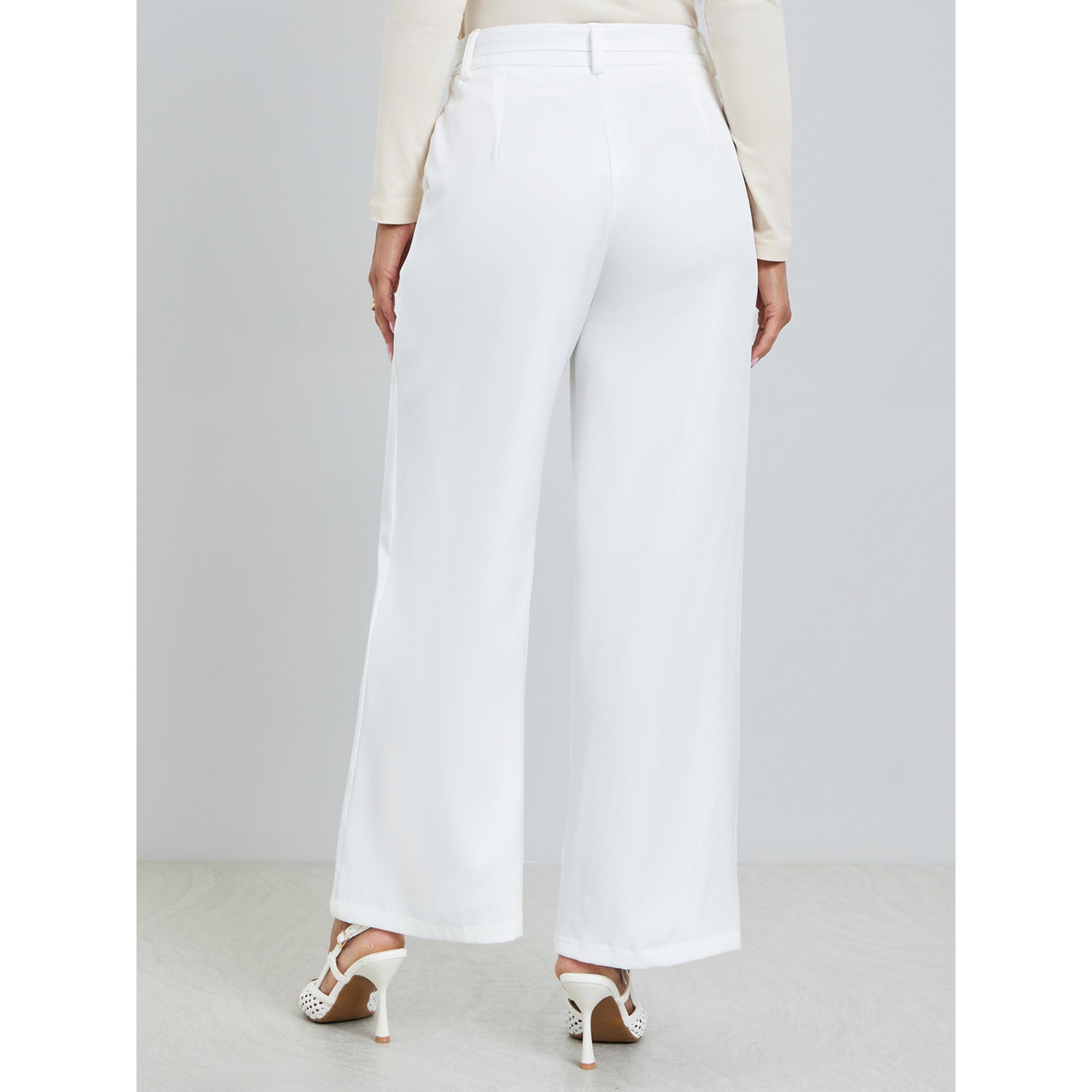 بنطال بأرجل واسعة وتفاصيل حلقات سلسلة-women-clothing-bottoms-trousers-image-4