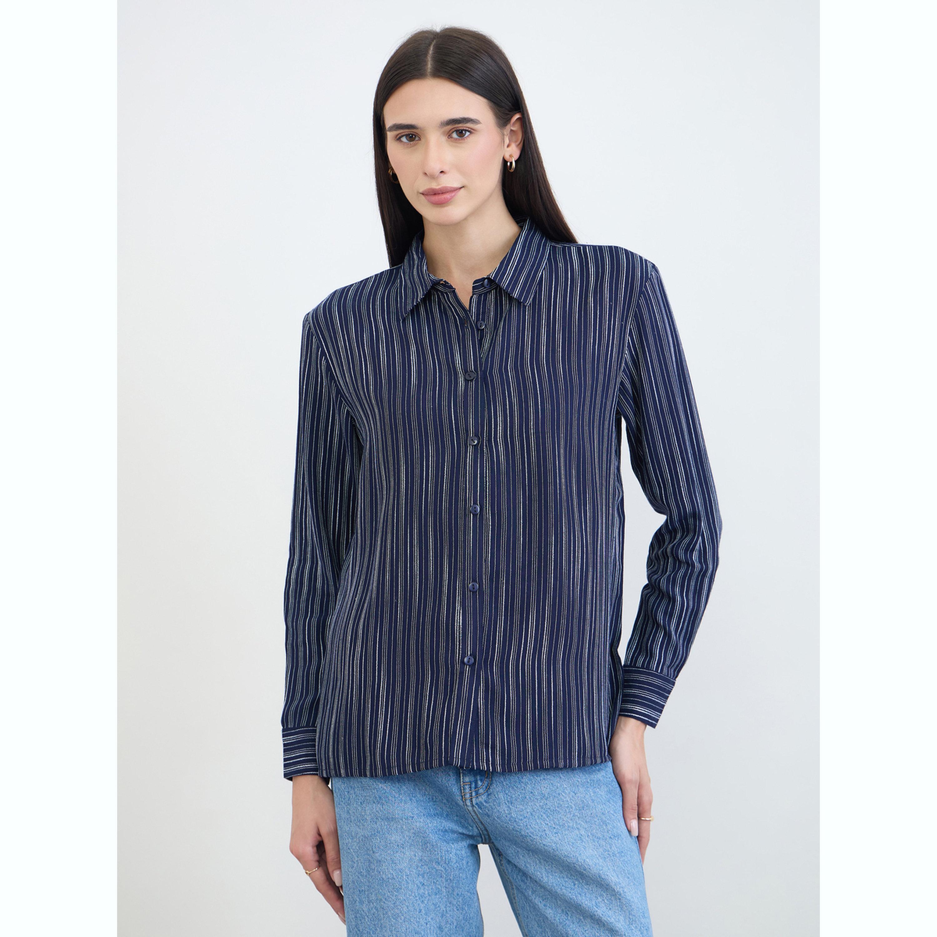 بلوزة مخططة بأكمام طويلة-women-clothing-shirtsandblouses-shirts-image-1