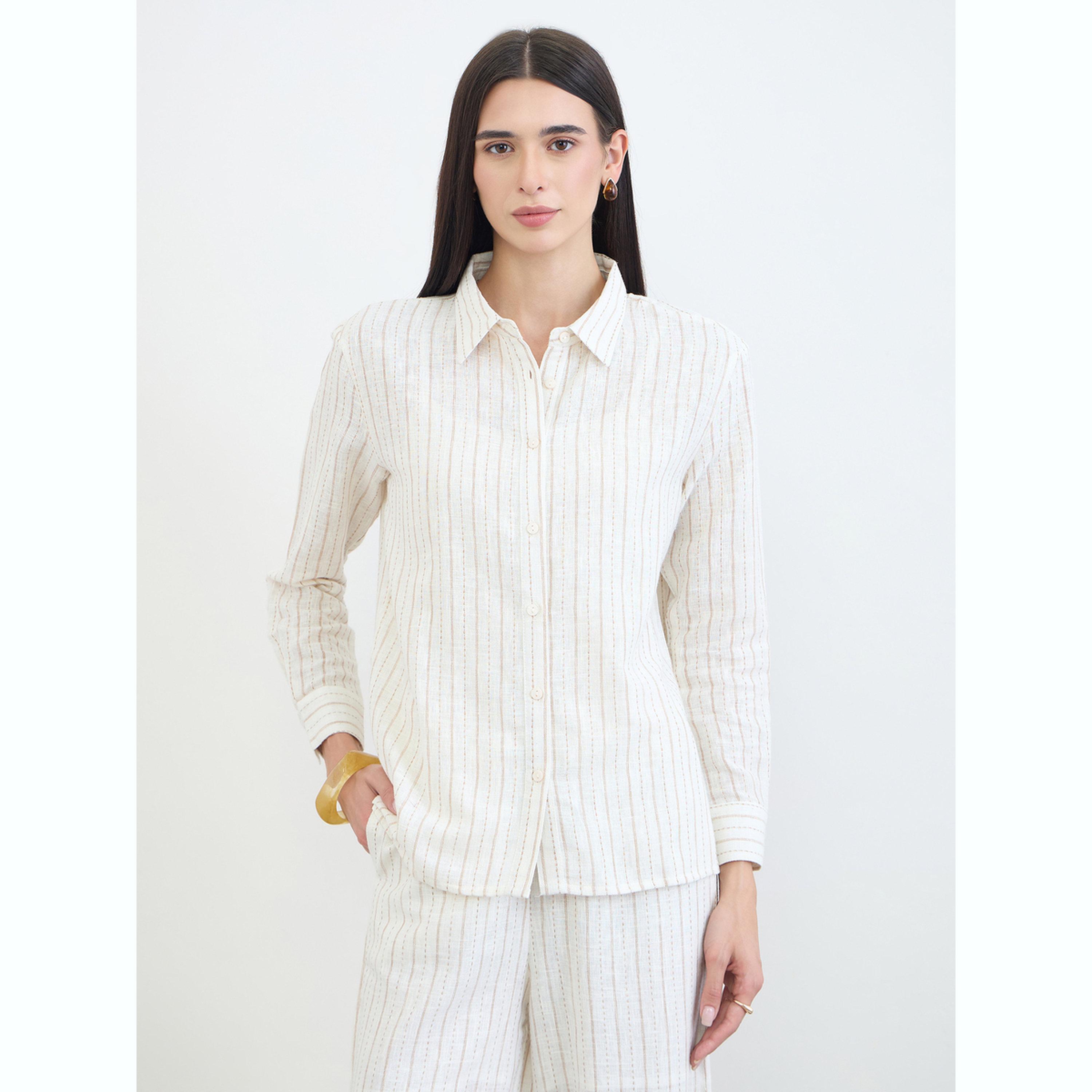 بلوزة مخططة بأكمام طويلة-women-clothing-shirtsandblouses-shirts-image-1