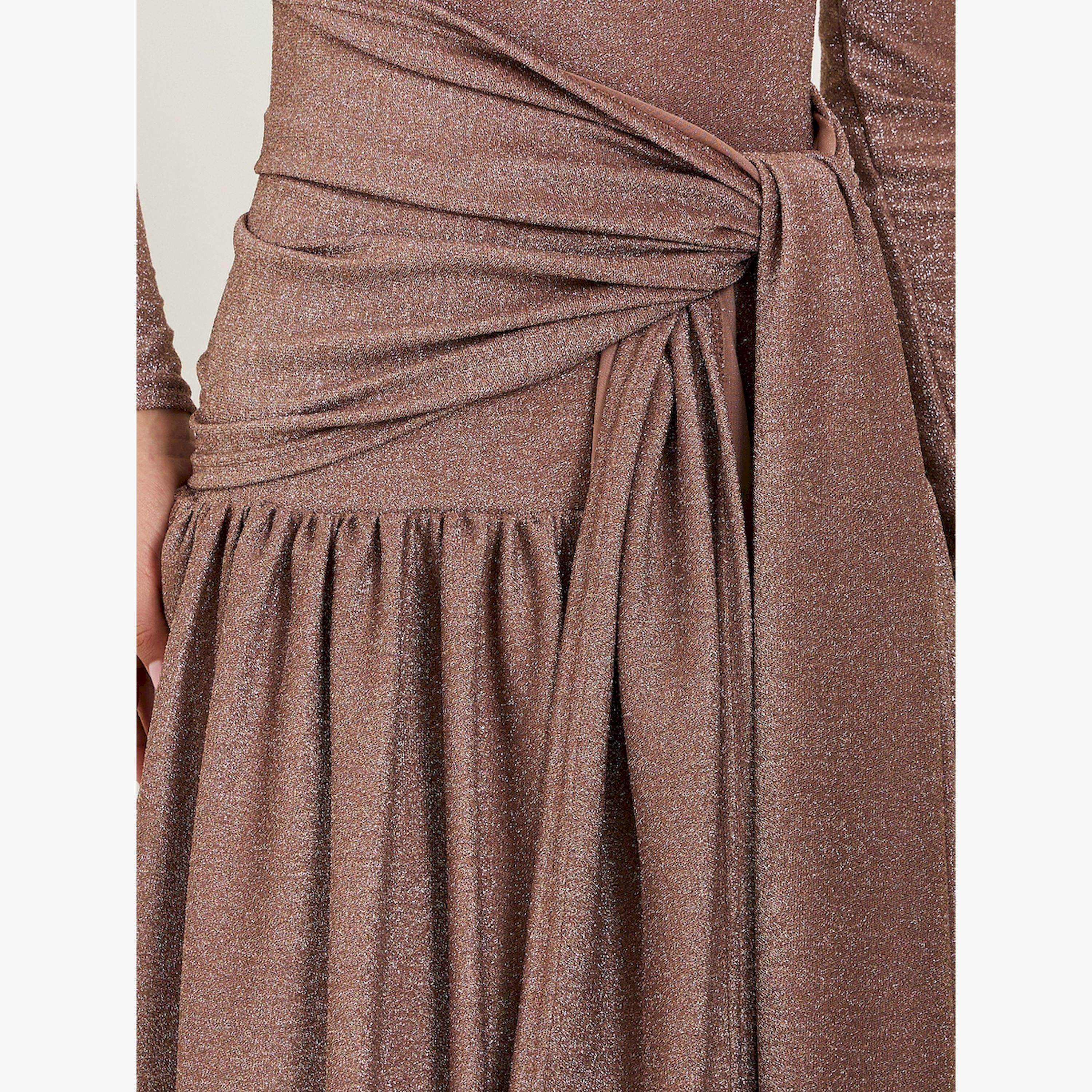 فستان طويل لامع مزين بخصر منخفض-women-clothing-dresses-image-5