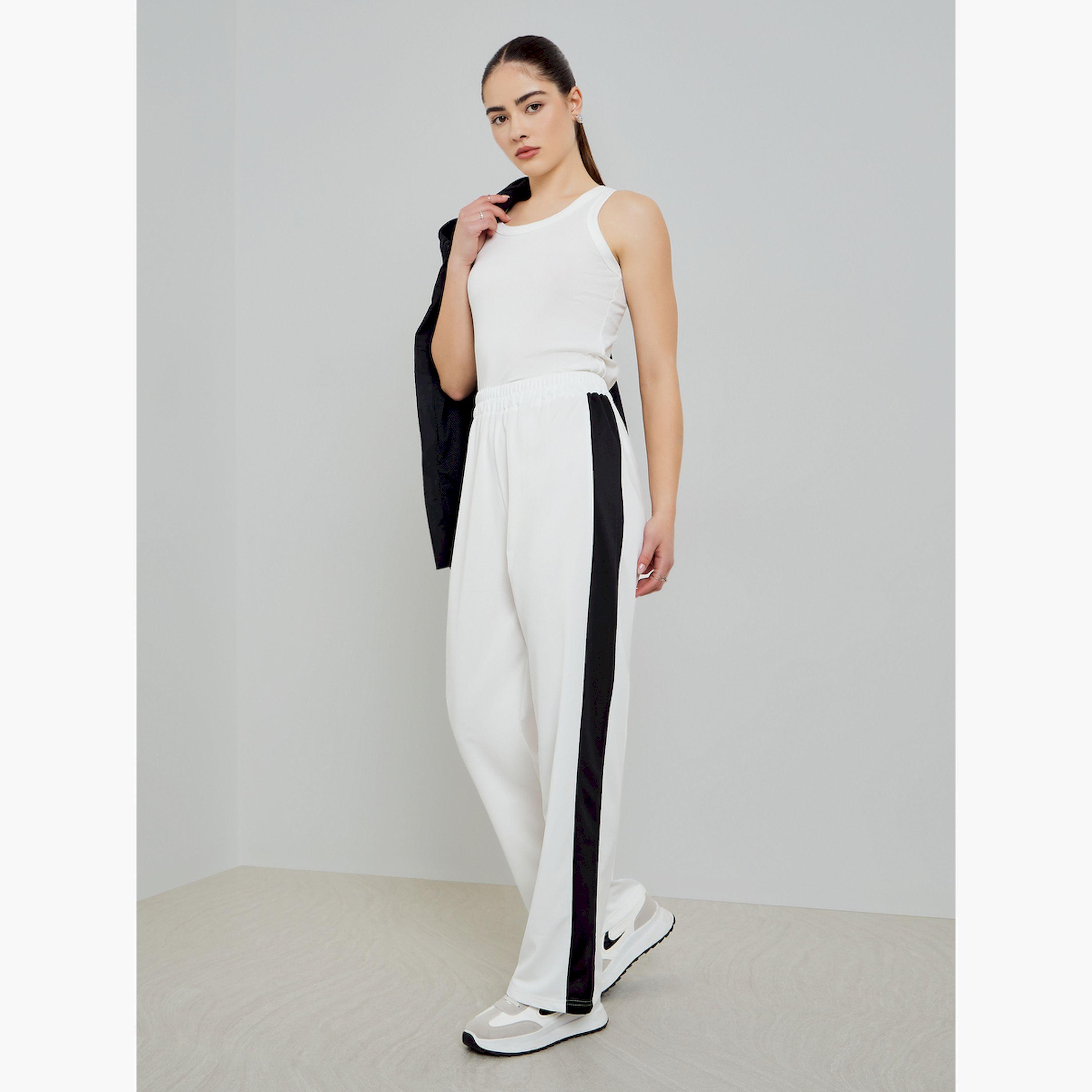 بنطال جوغر بأرجل واسعة وشريط جانبي-women-clothing-bottoms-joggers-image-2