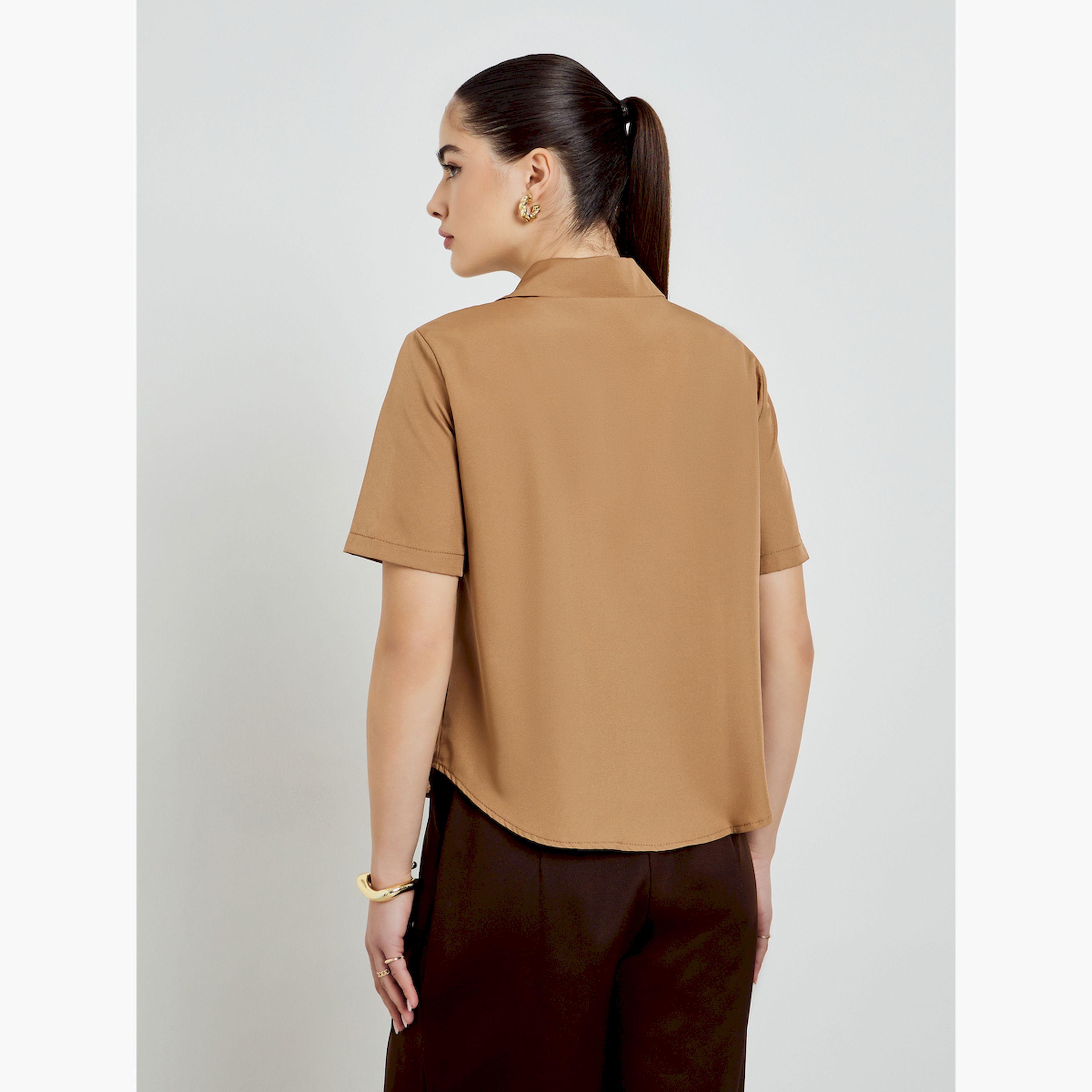 بلوزة سادة بأكمام قصيرة-women-clothing-shirtsandblouses-blouses-image-4