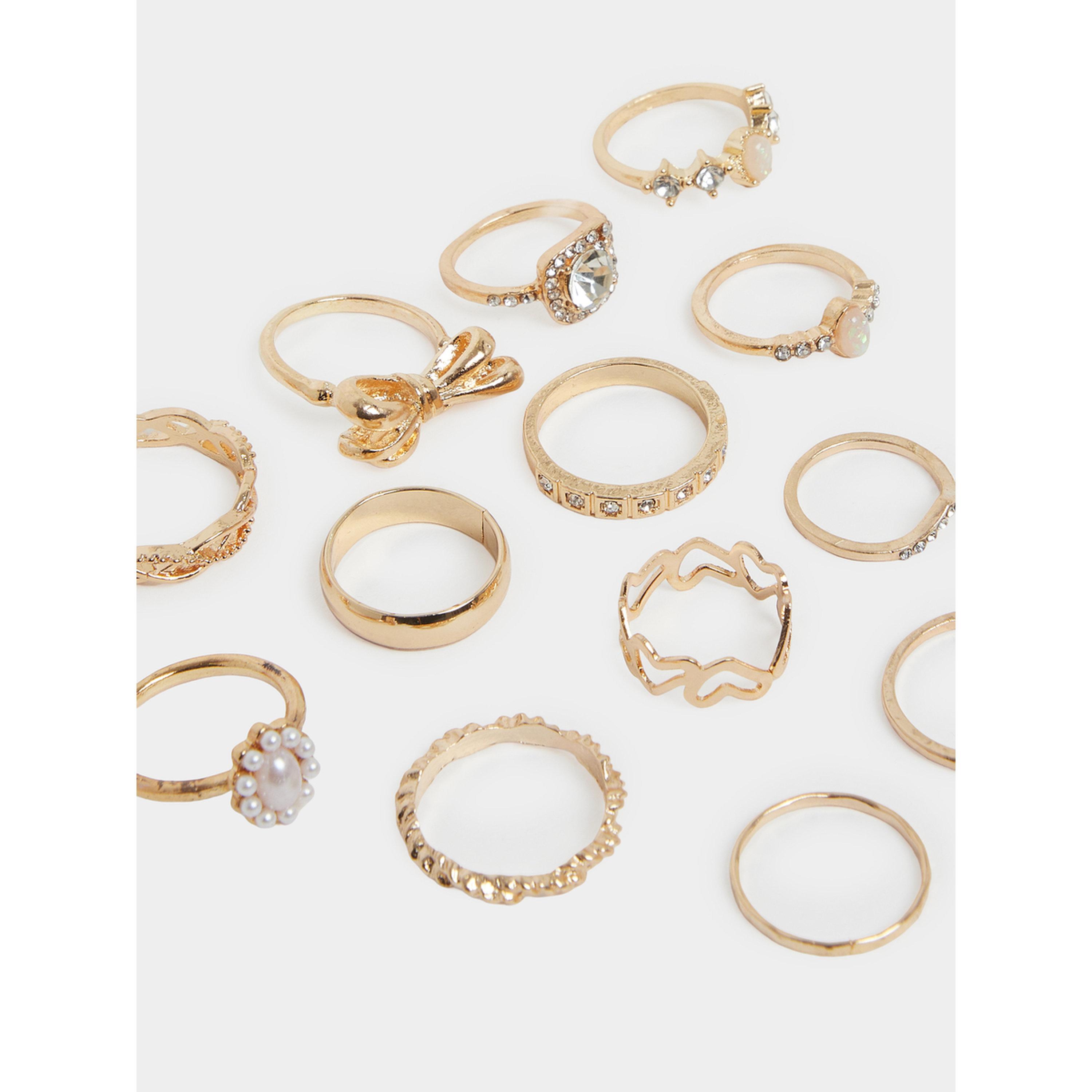 Styli Pack of 15 - Embellished Rings-women-watchesandjewellery-jewellery-rings-image-2