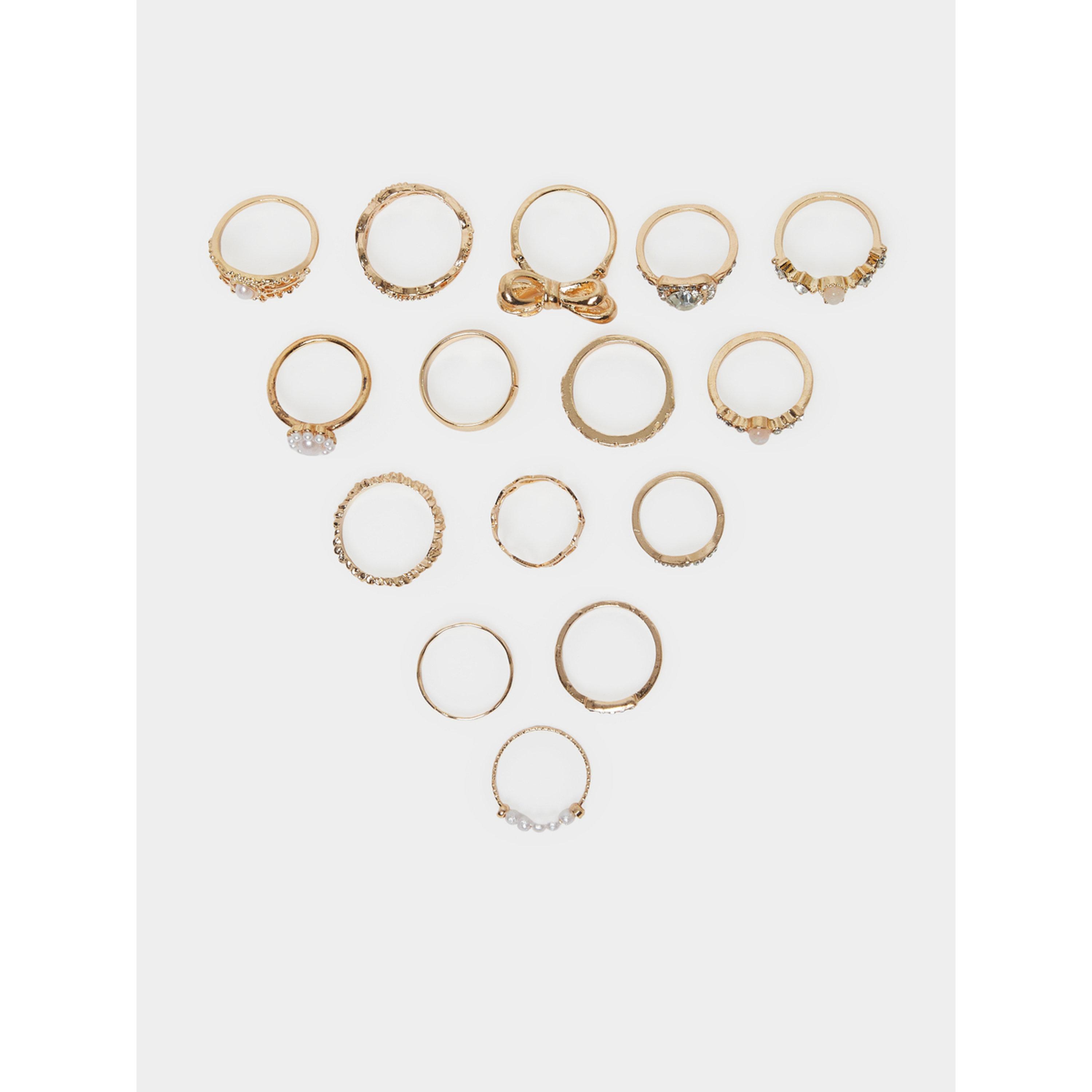 مجموعة من 15 خاتم مزين-women-watchesandjewellery-jewellery-rings-image-3