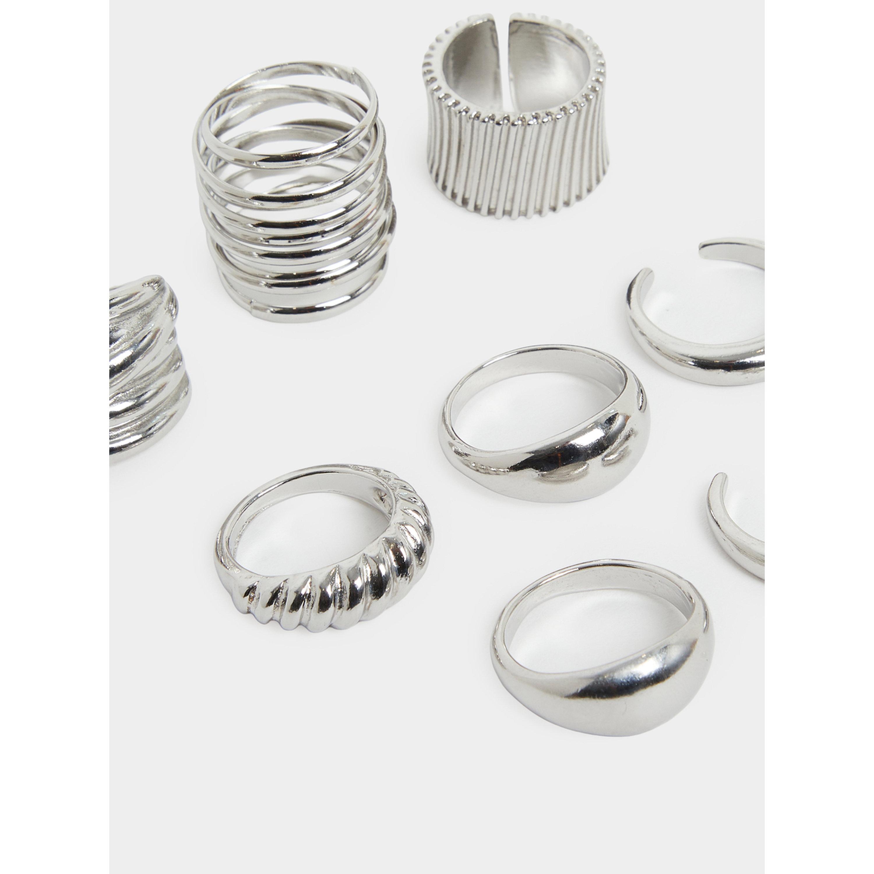 Styli Pack of 8 - Statement Rings-women-watchesandjewellery-jewellery-rings-image-2