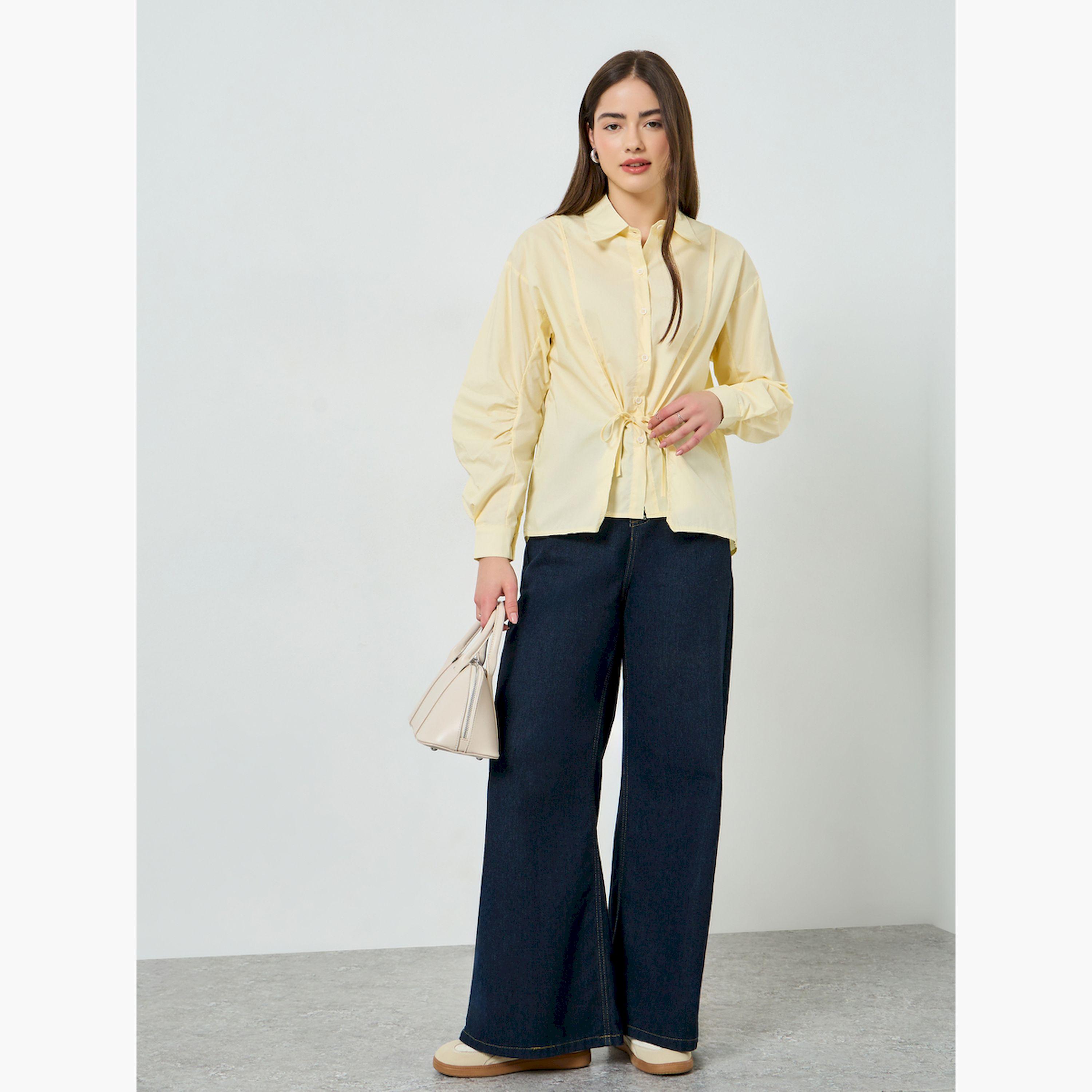قميص برباط أمامي وقصة فضفاضة-women-clothing-shirtsandblouses-shirts-image-2