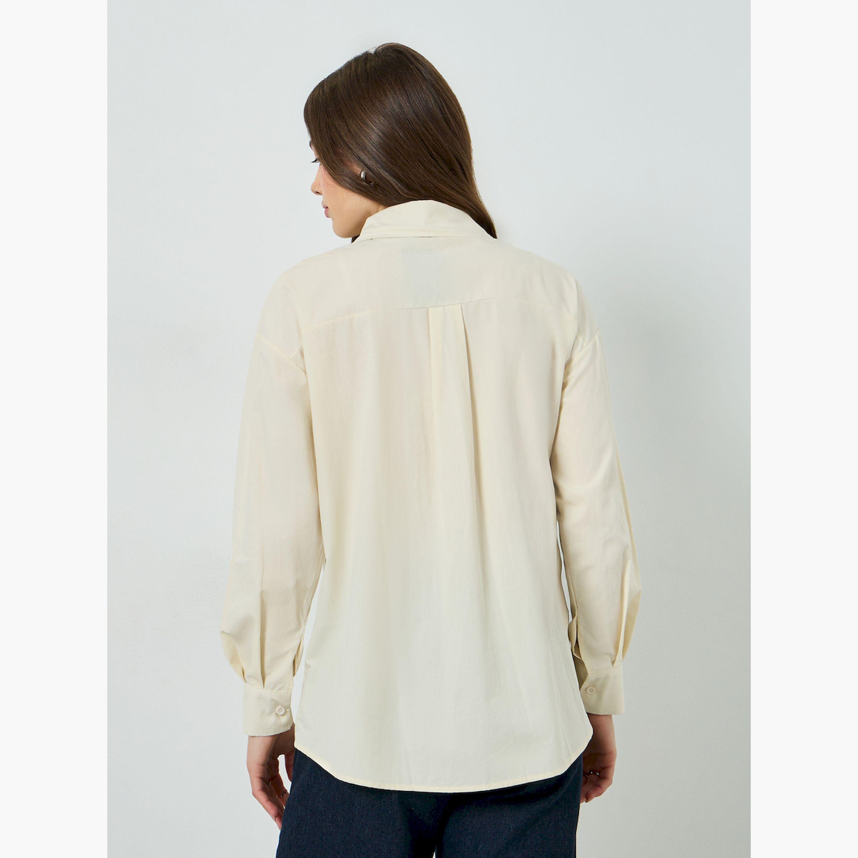 Styli Beige Oversized Long Sleeve Shirt-women-clothing-shirtsandblouses-shirts-image-4