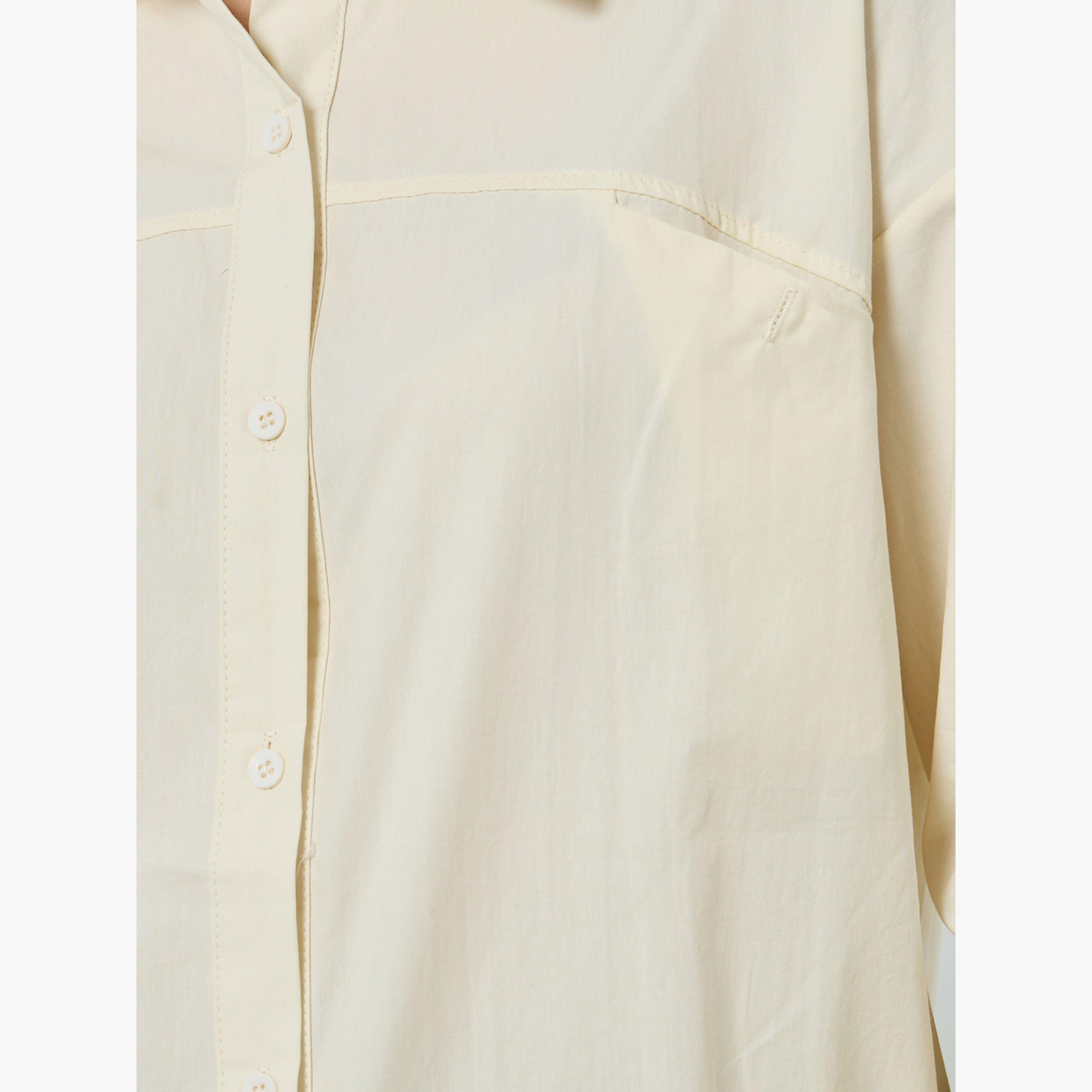 Styli Beige Oversized Long Sleeve Shirt-women-clothing-shirtsandblouses-shirts-image-5