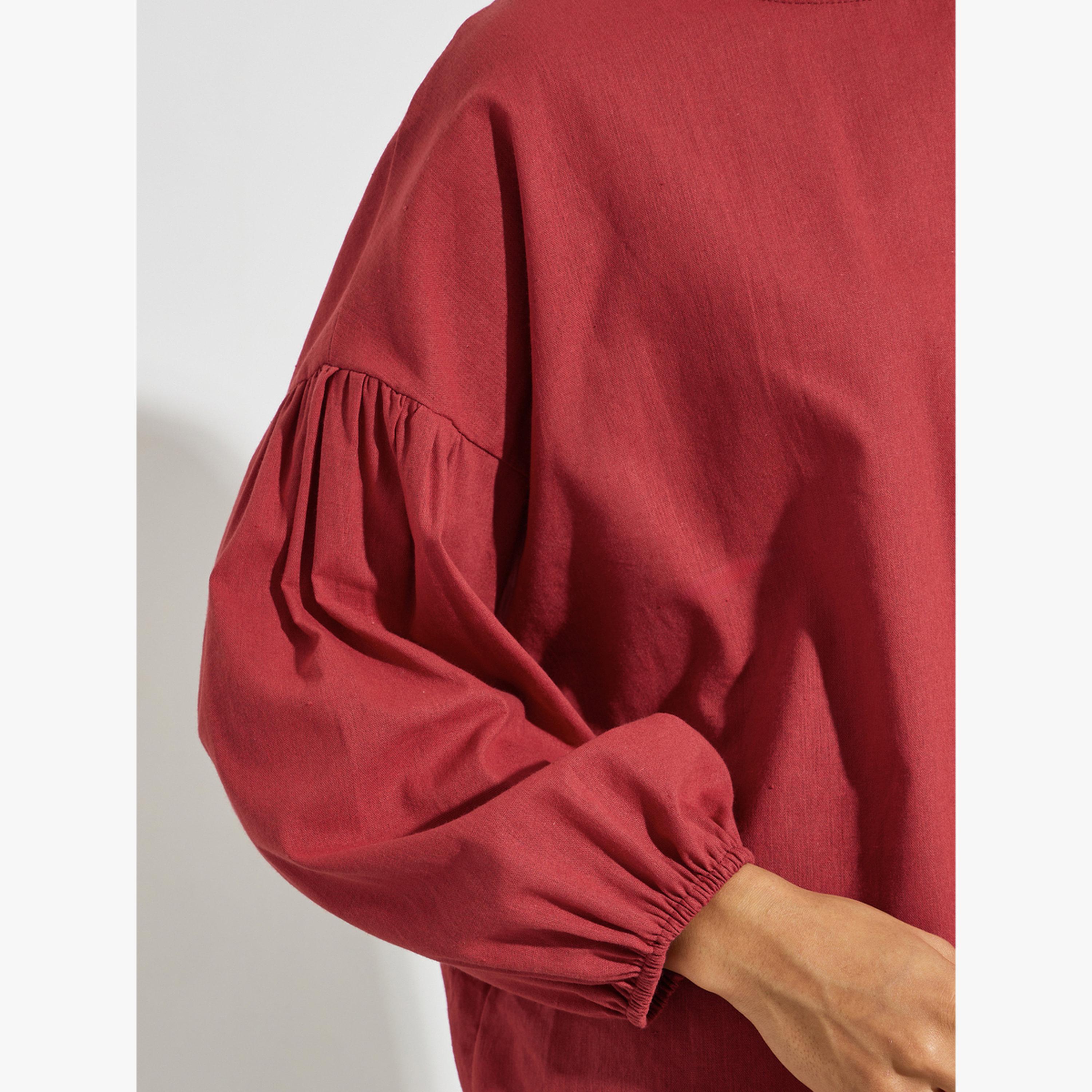 بلوزة سادة بربطة خلفية-women-clothing-shirtsandblouses-blouses-image-5