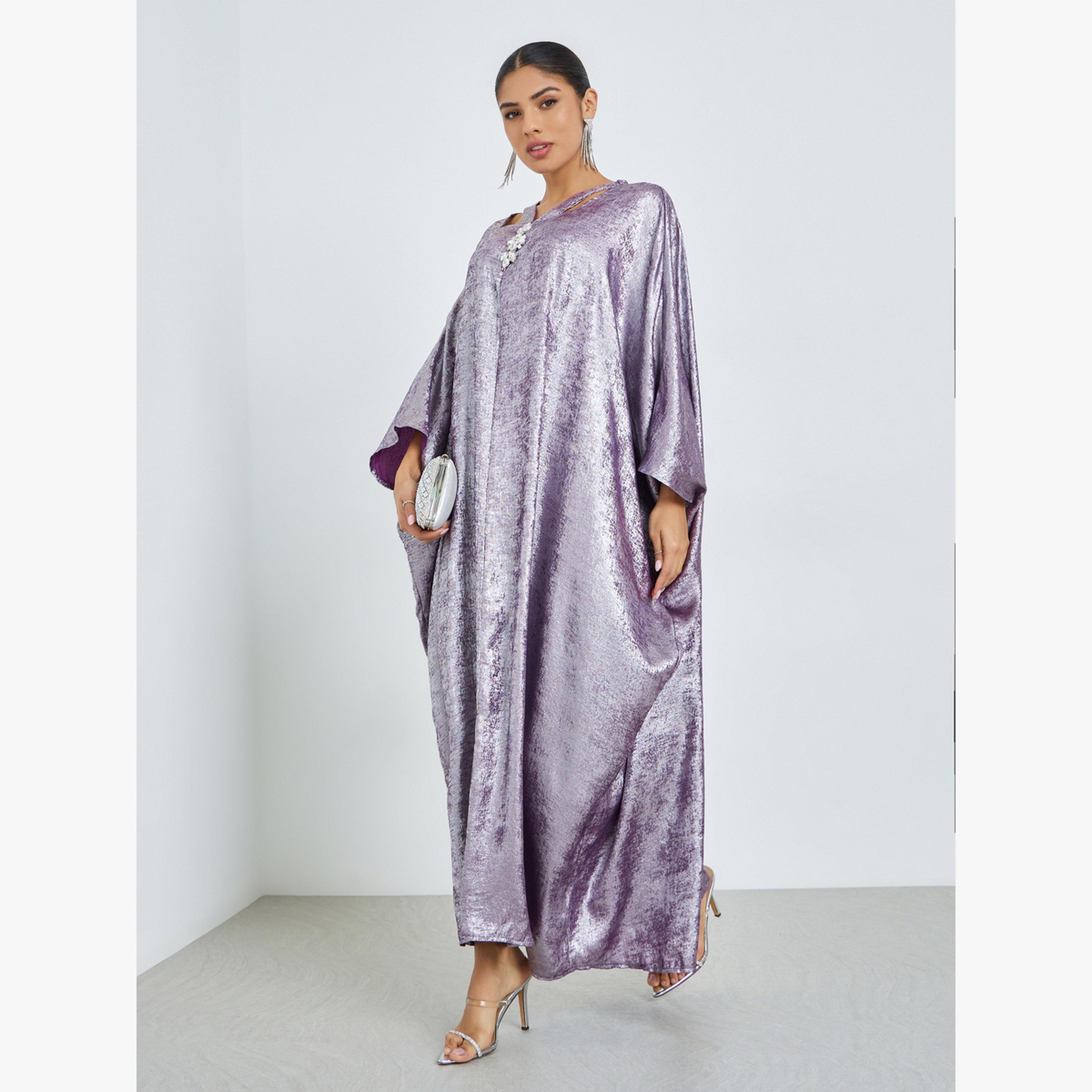 قفطان بقصة مريحة ومظهر لامع-women-arabicclothing-kaftan-image-3
