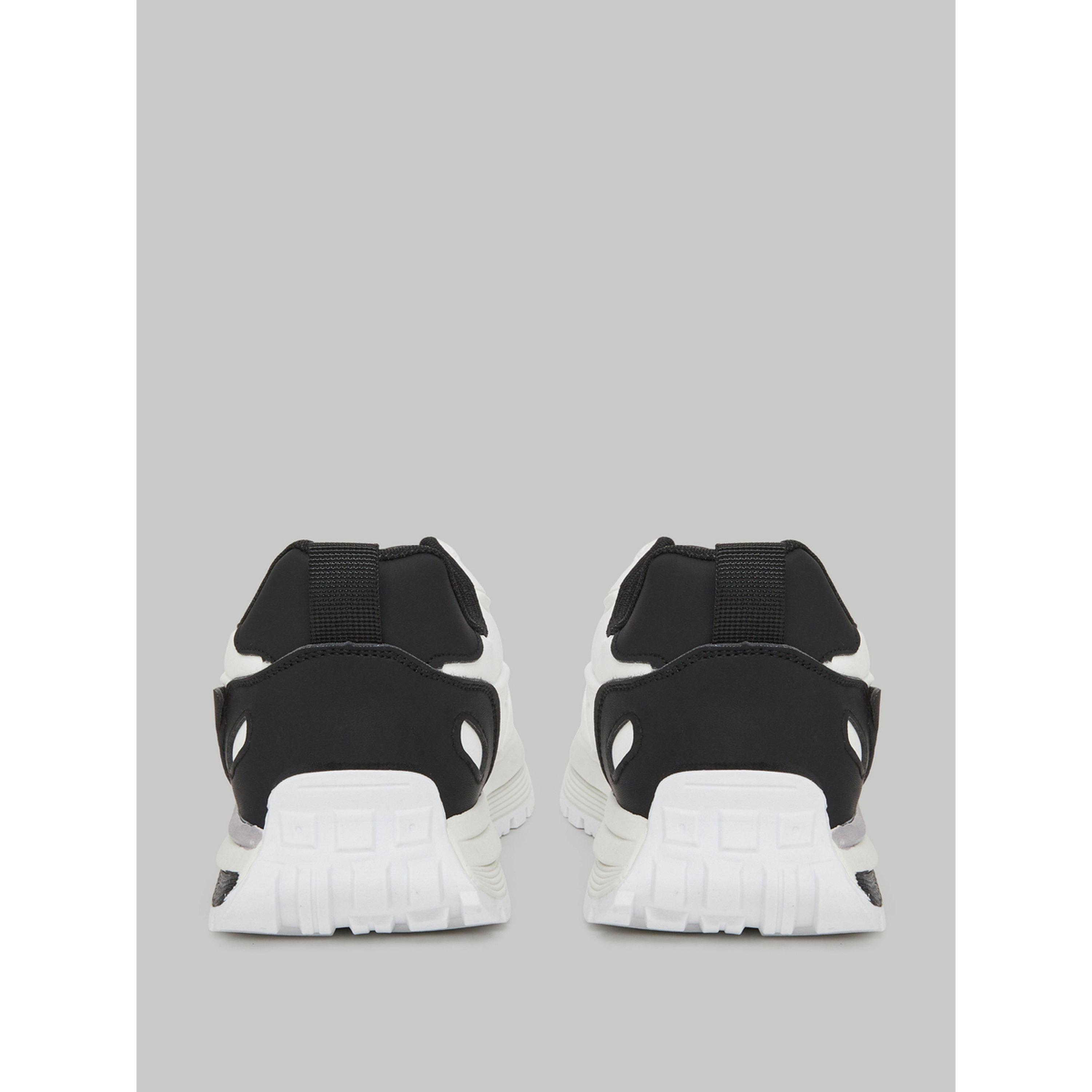 Styli White Contrast Panel Lace-Up Sneakers-men-shoes-sneakers-image-6