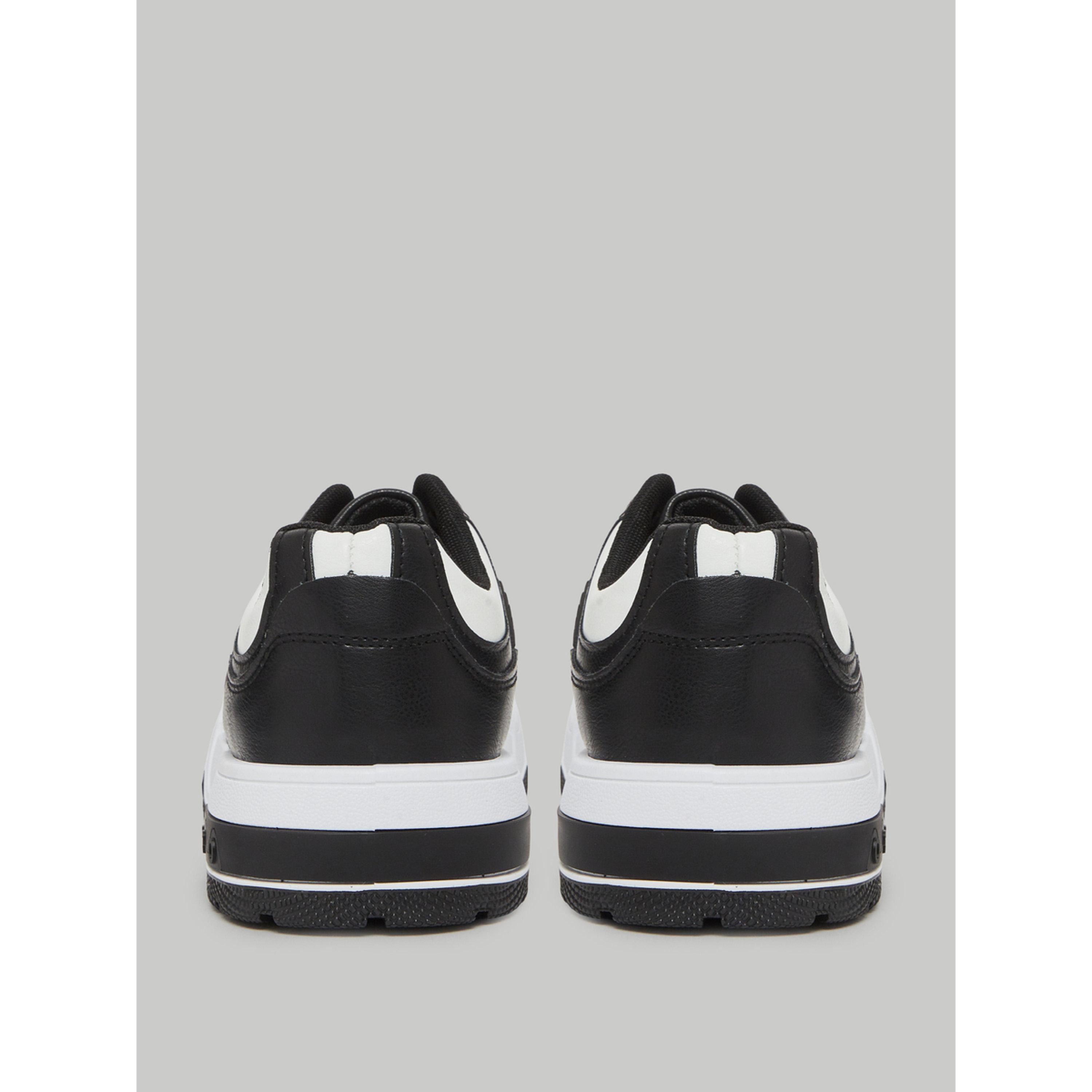 Styli Black Contrast Panel Lace-Up Sneakers-men-shoes-sneakers-image-5