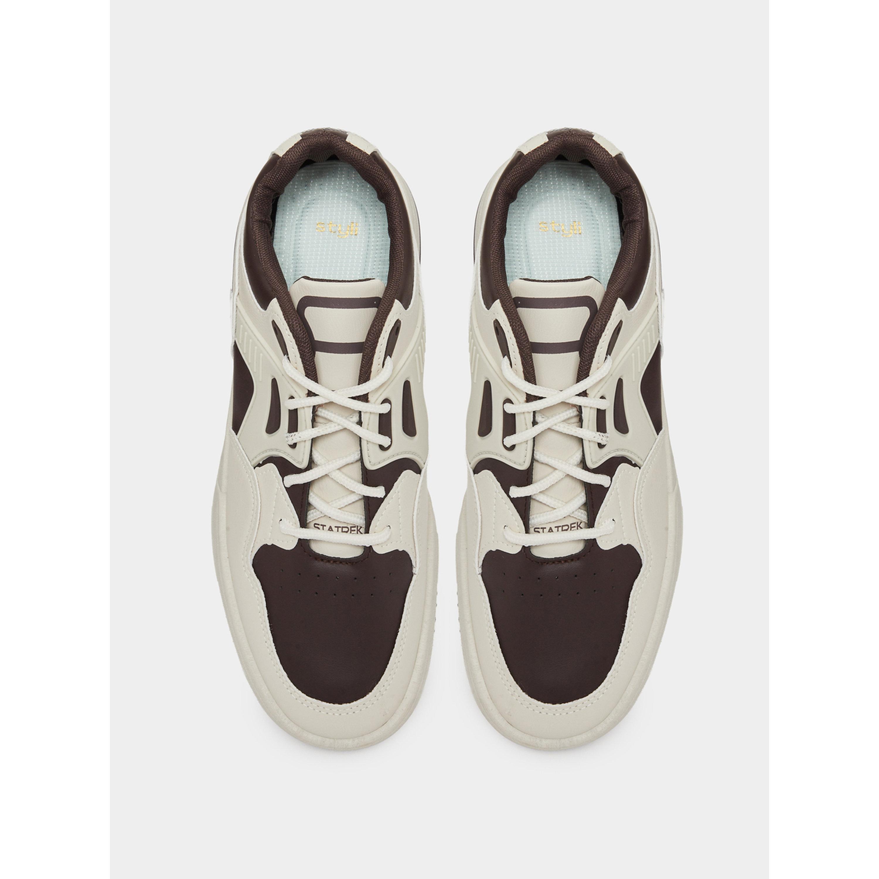 Styli Off-White Panelled Lace Up Sneakers-men-shoes-sneakers-image-3