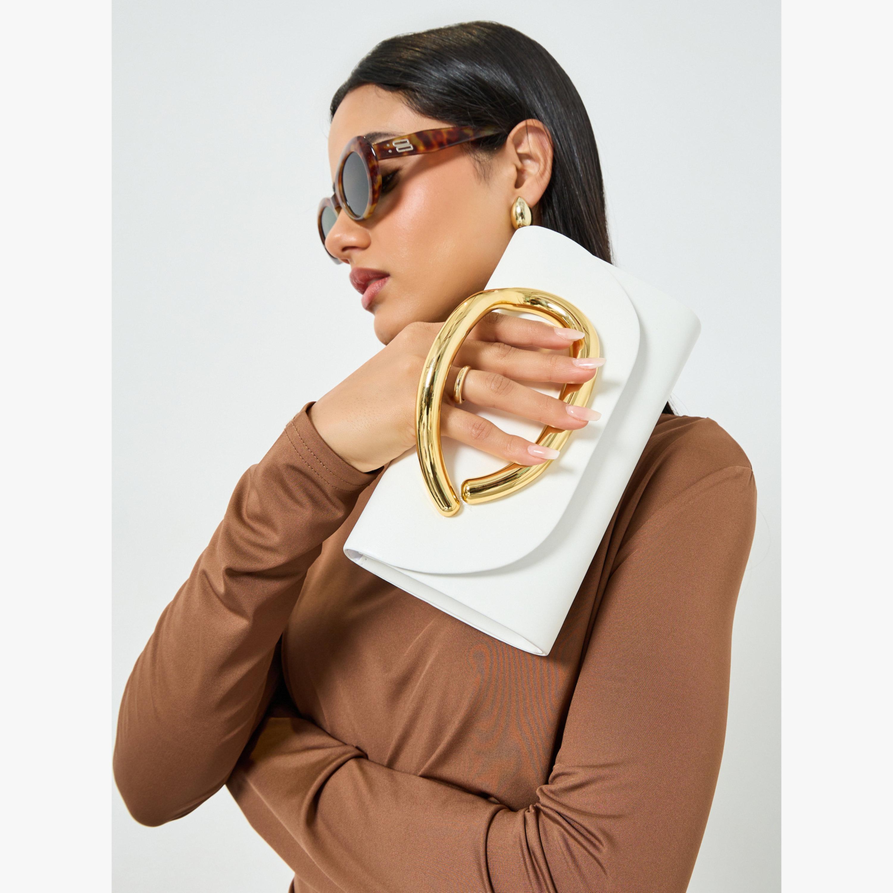شنطة كلاتش بمقبض ذهبي-women-bagsandwallets-handbags-image-2