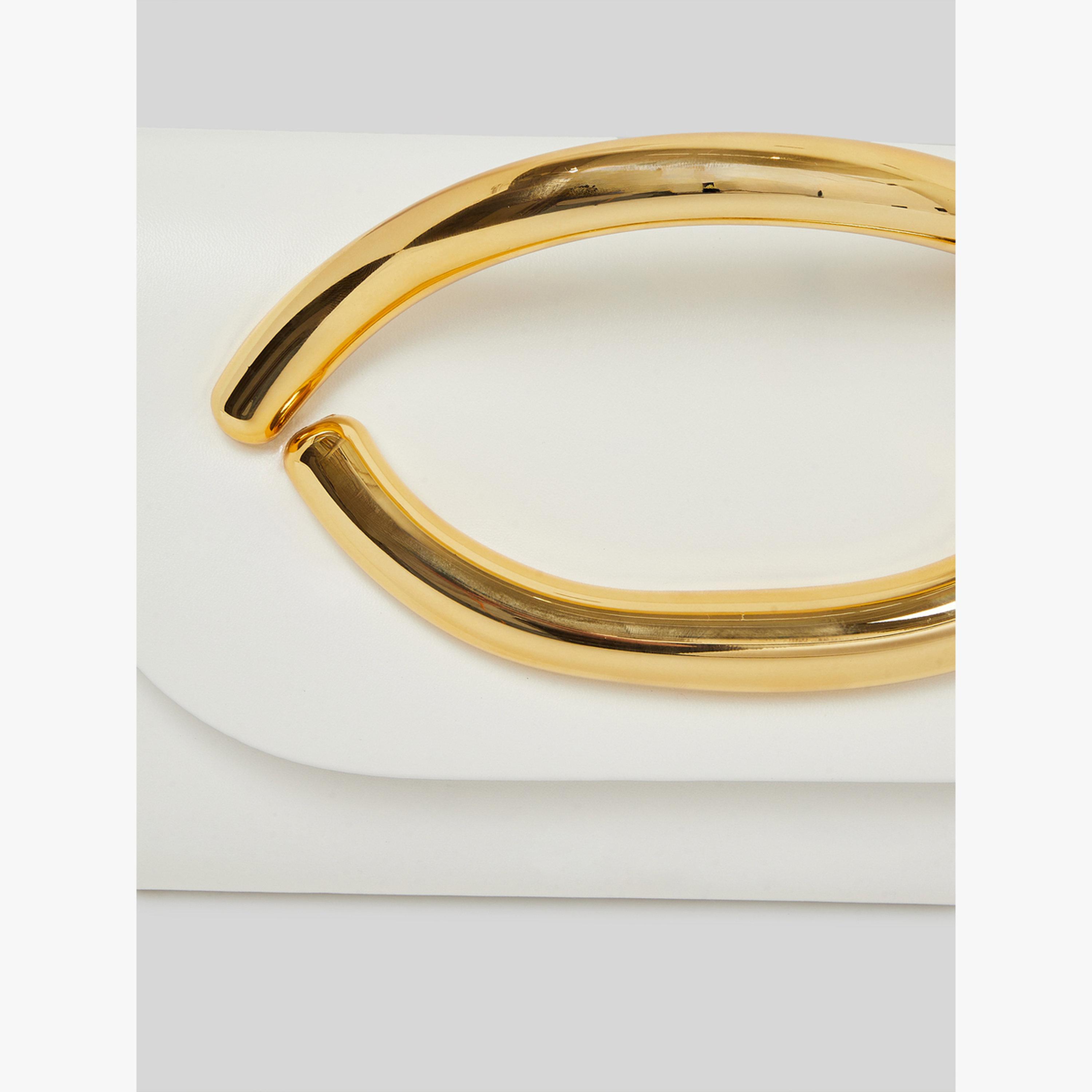 Styli White Clutch Bag with Gold Handle-women-bagsandwallets-handbags-image-4