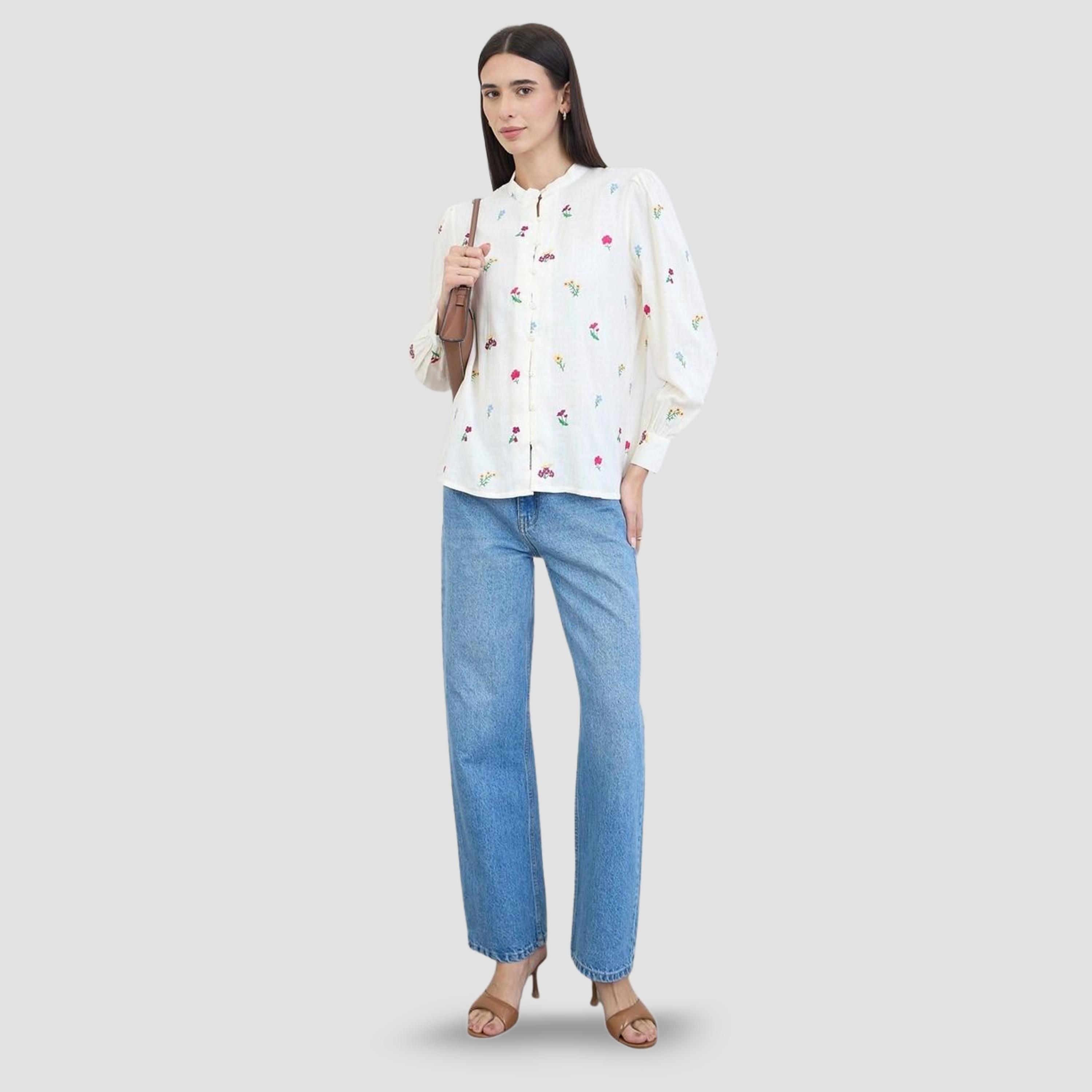 بلوزة كاجوال بتفاصيل مُطرّزة-women-clothing-shirtsandblouses-blouses-image-2