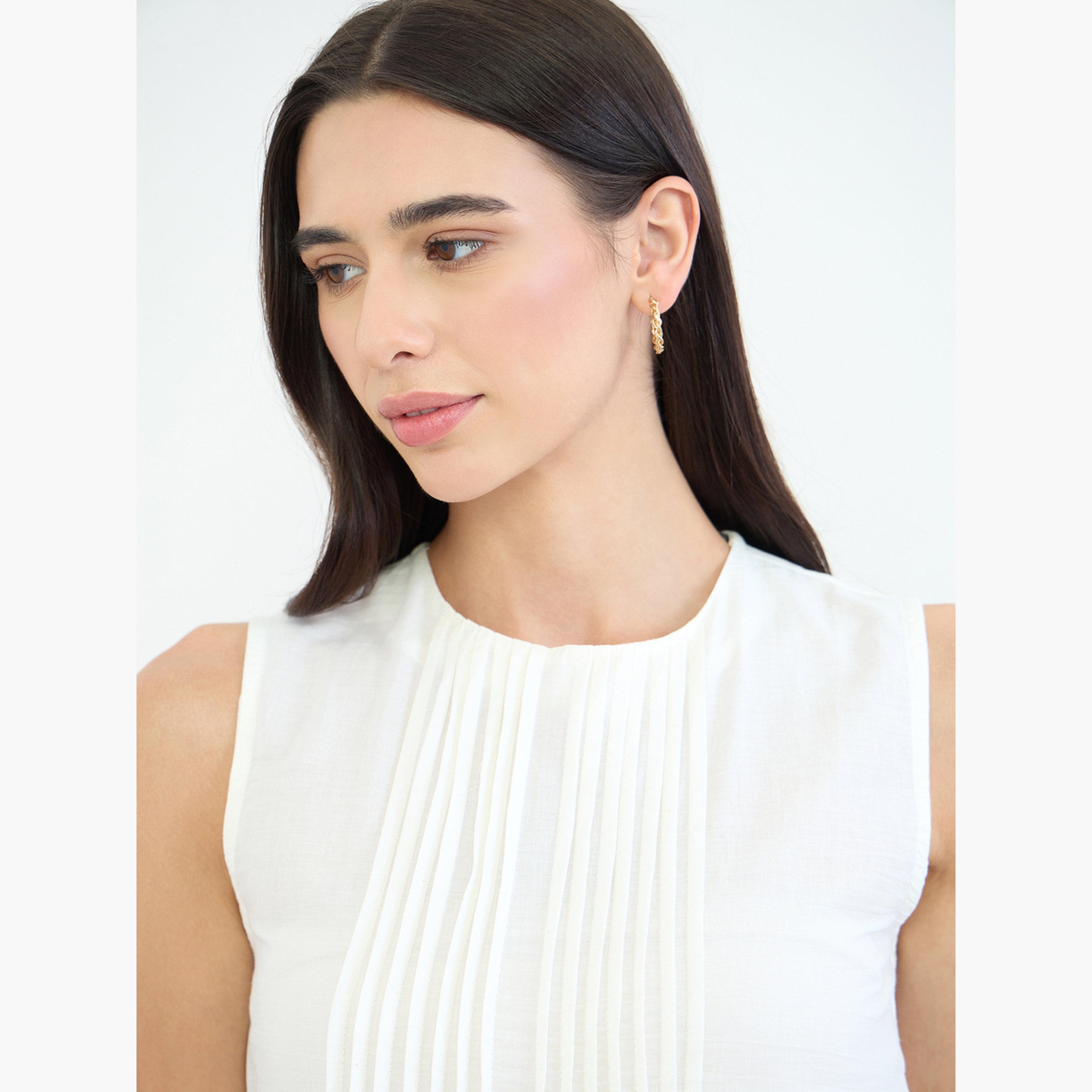Styli Off White Pintuck Schiffli Hem Top-women-clothing-shirtsandblouses-blouses-image-5