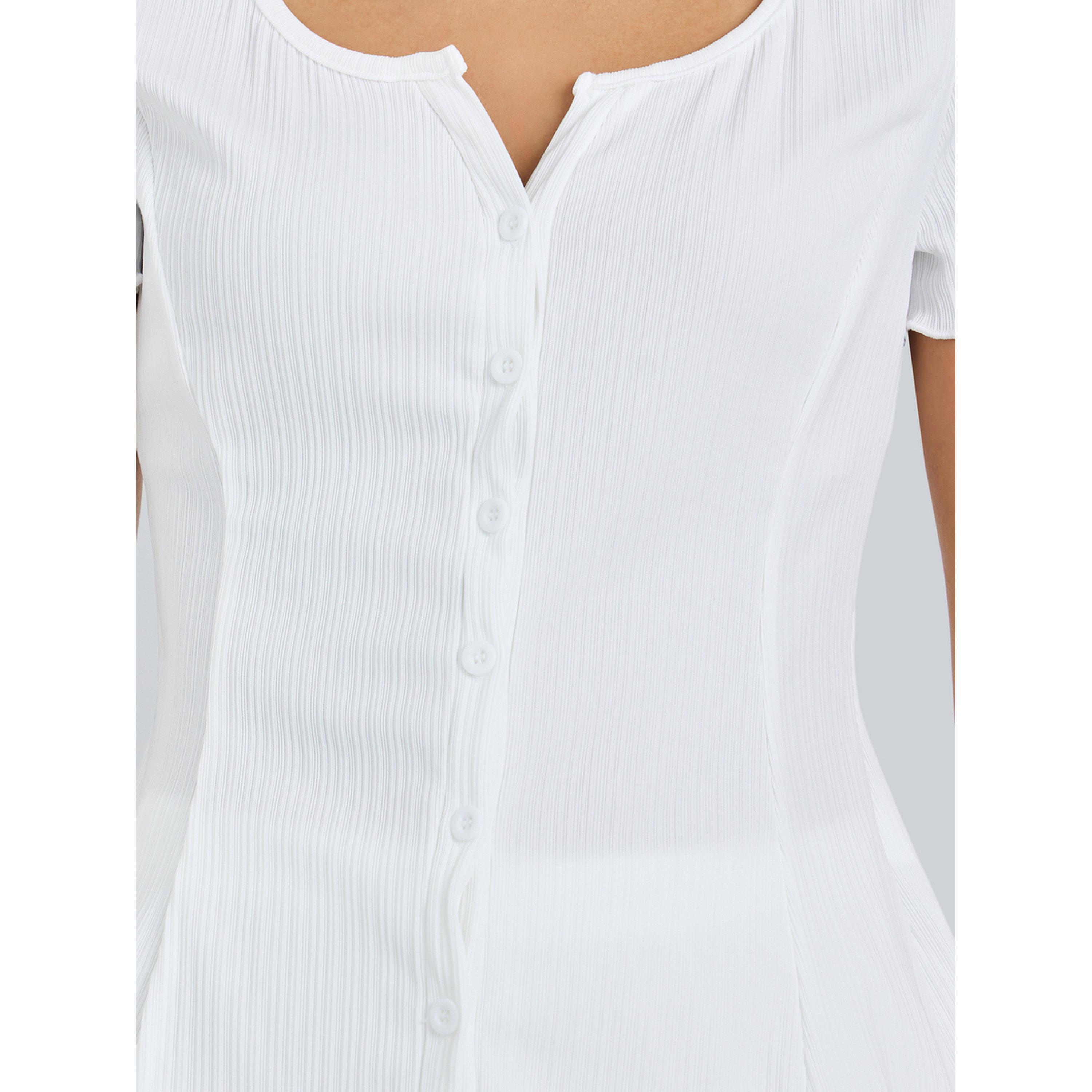 Styli White Ribbed Knit Top and Pyjama Set-women-clothing-nightwear-pyjamas-longsets-image-5