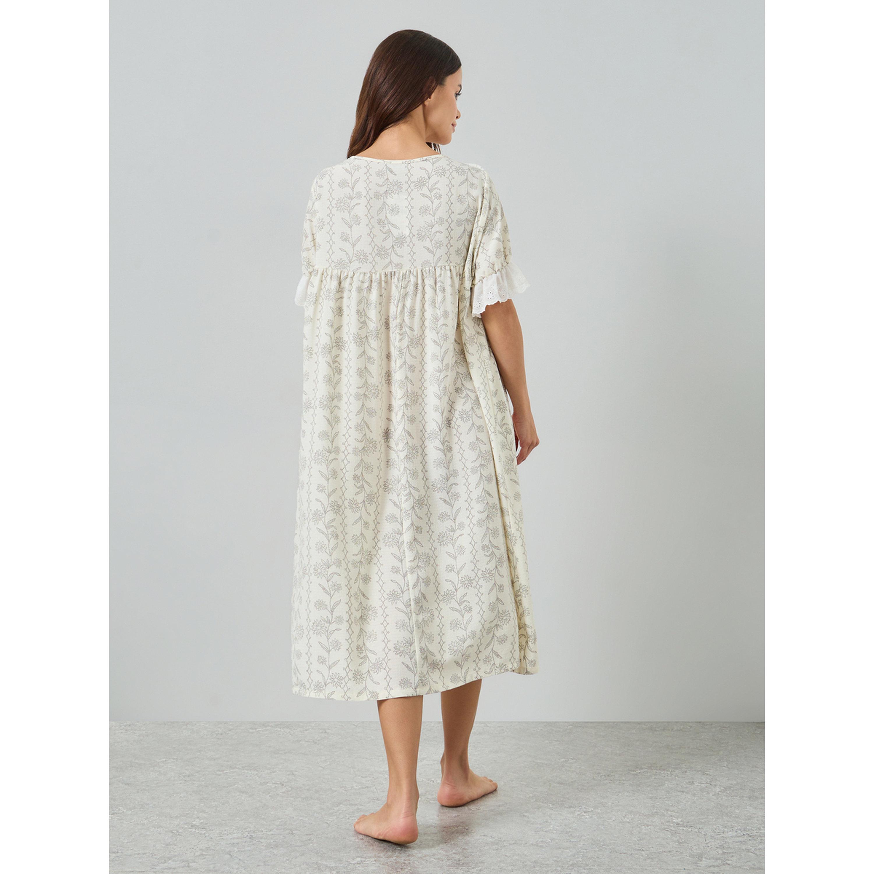 Styli Floral Print Midi Nightdress with Lace Trim-women-clothing-nightwear-nighties-image-3