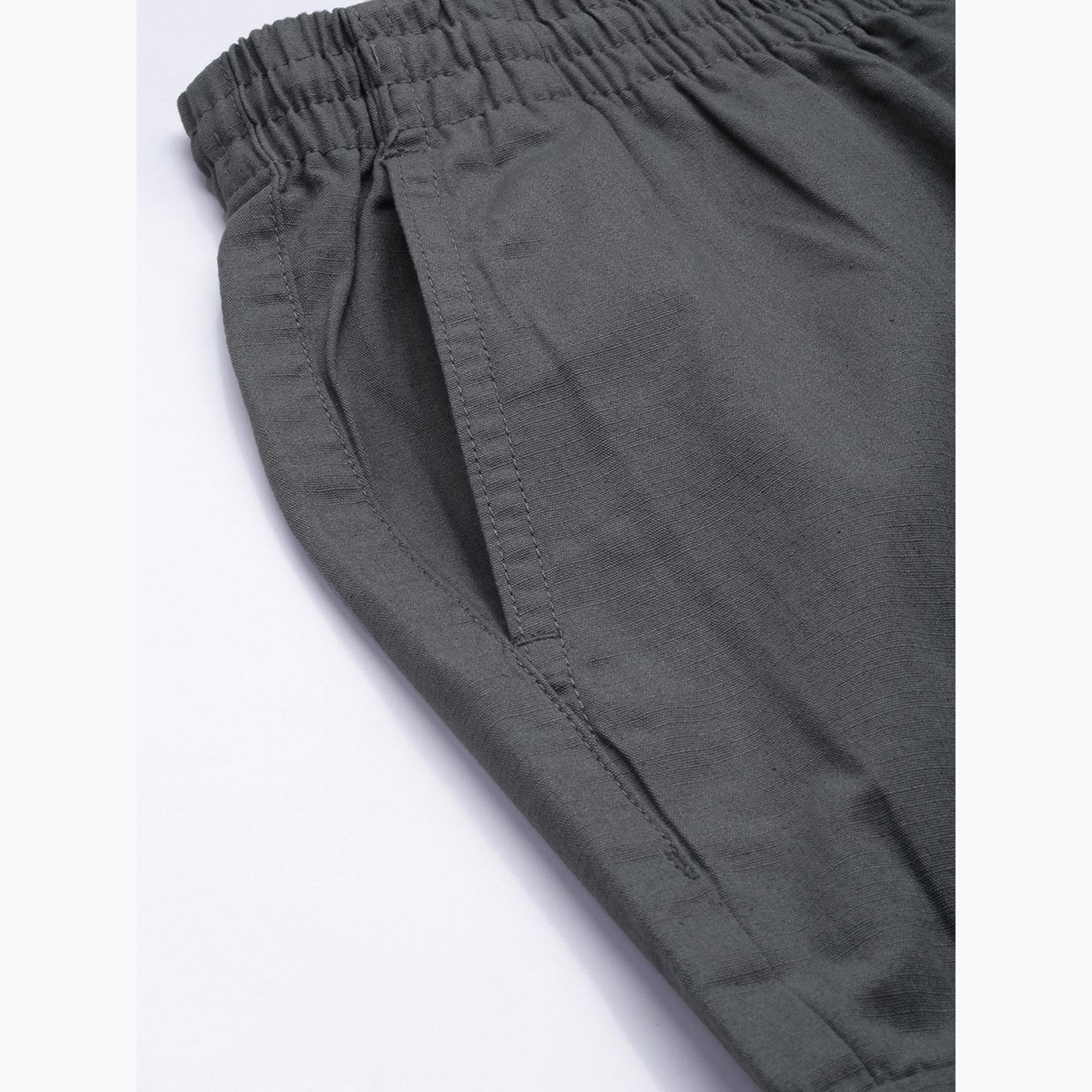 The Indian Garage Co X Styli Men Grey Relaxed Fit Solid Cargo-men-clothing-bottoms-joggers-image-6