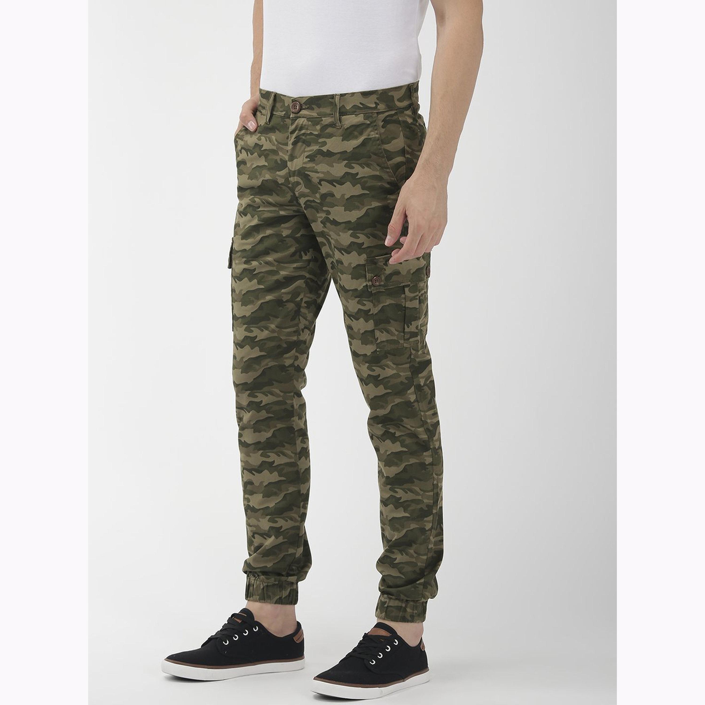 The Indian Garage Co X Styli Men Olive Slim Fit Camouflage Cargo-men-clothing-bottoms-joggers-image-5