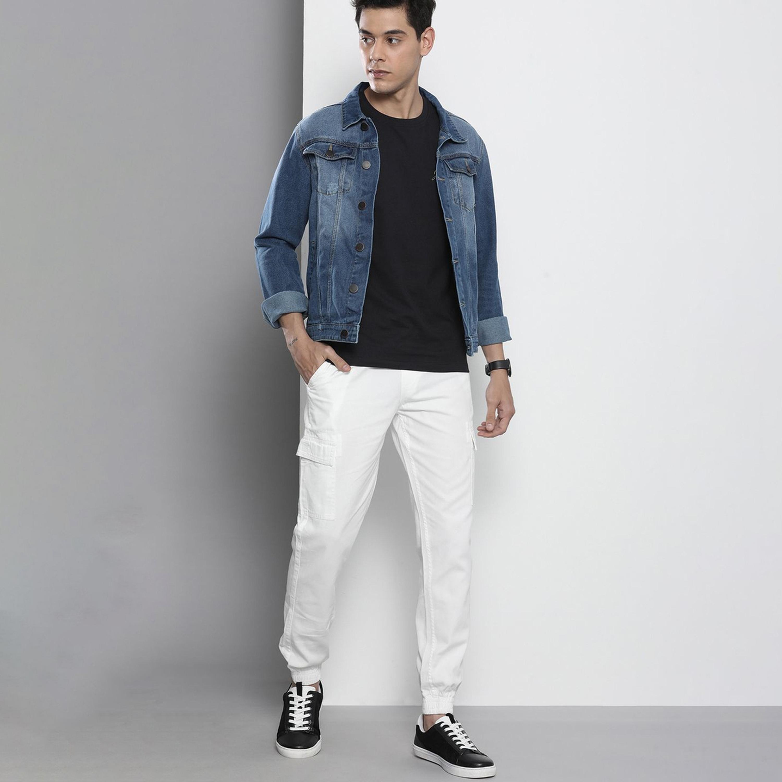 جوغر كارغو سادة بقصة عادية للرجال-men-clothing-bottoms-joggers-image-2