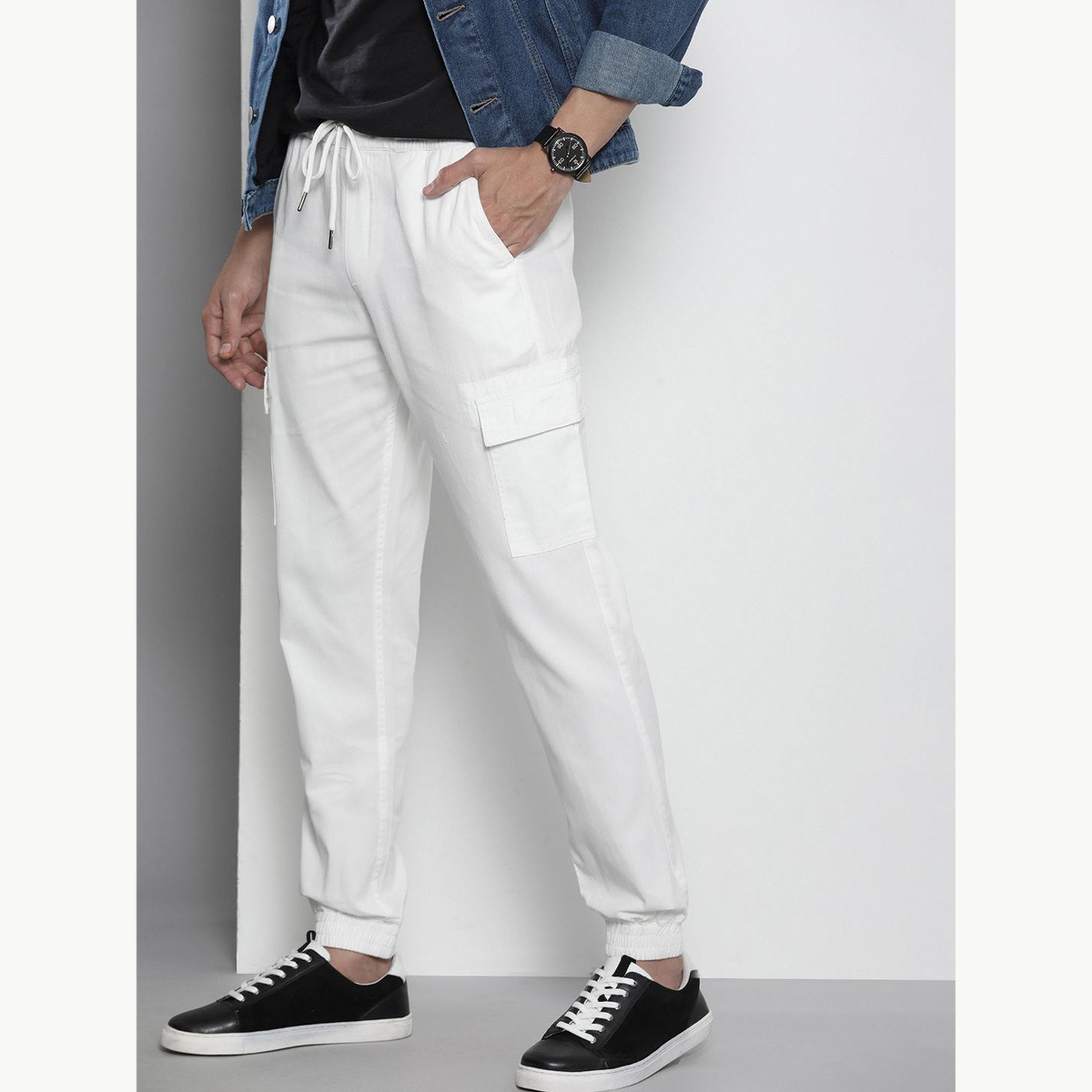 جوغر كارغو سادة بقصة عادية للرجال-men-clothing-bottoms-joggers-image-5
