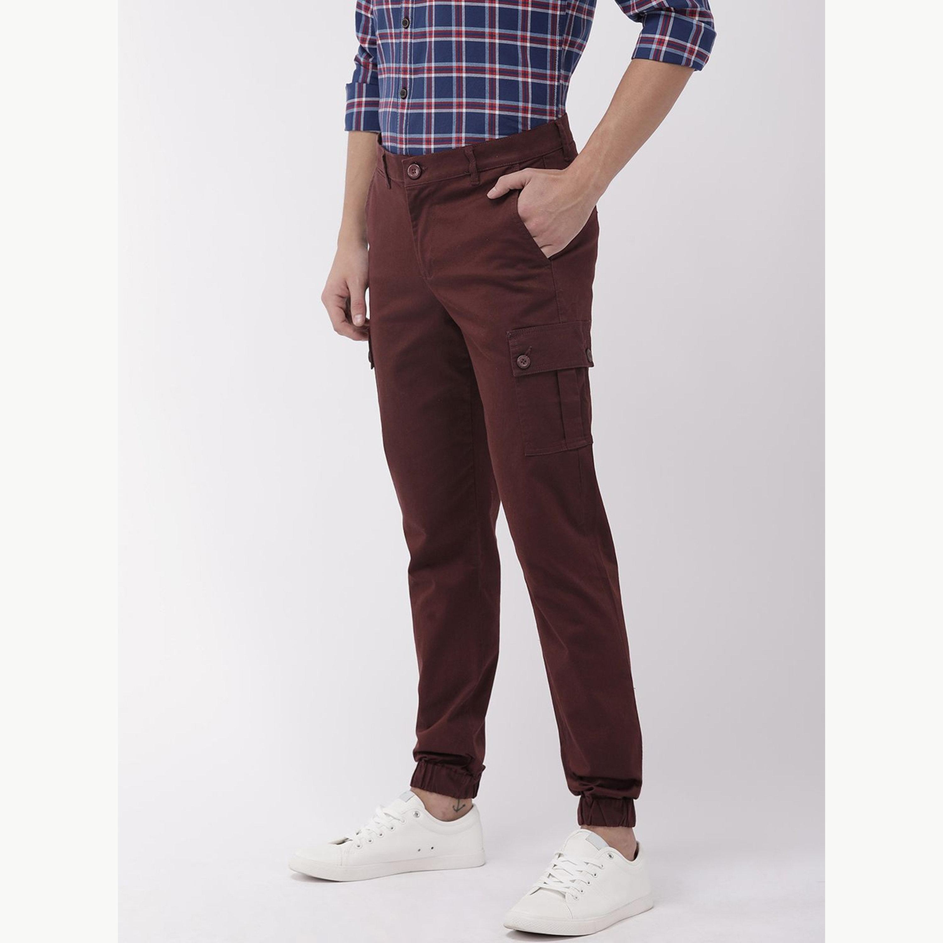 جوغر كارغو سادة بقصة ضيقة للرجال-men-clothing-bottoms-joggers-image-5