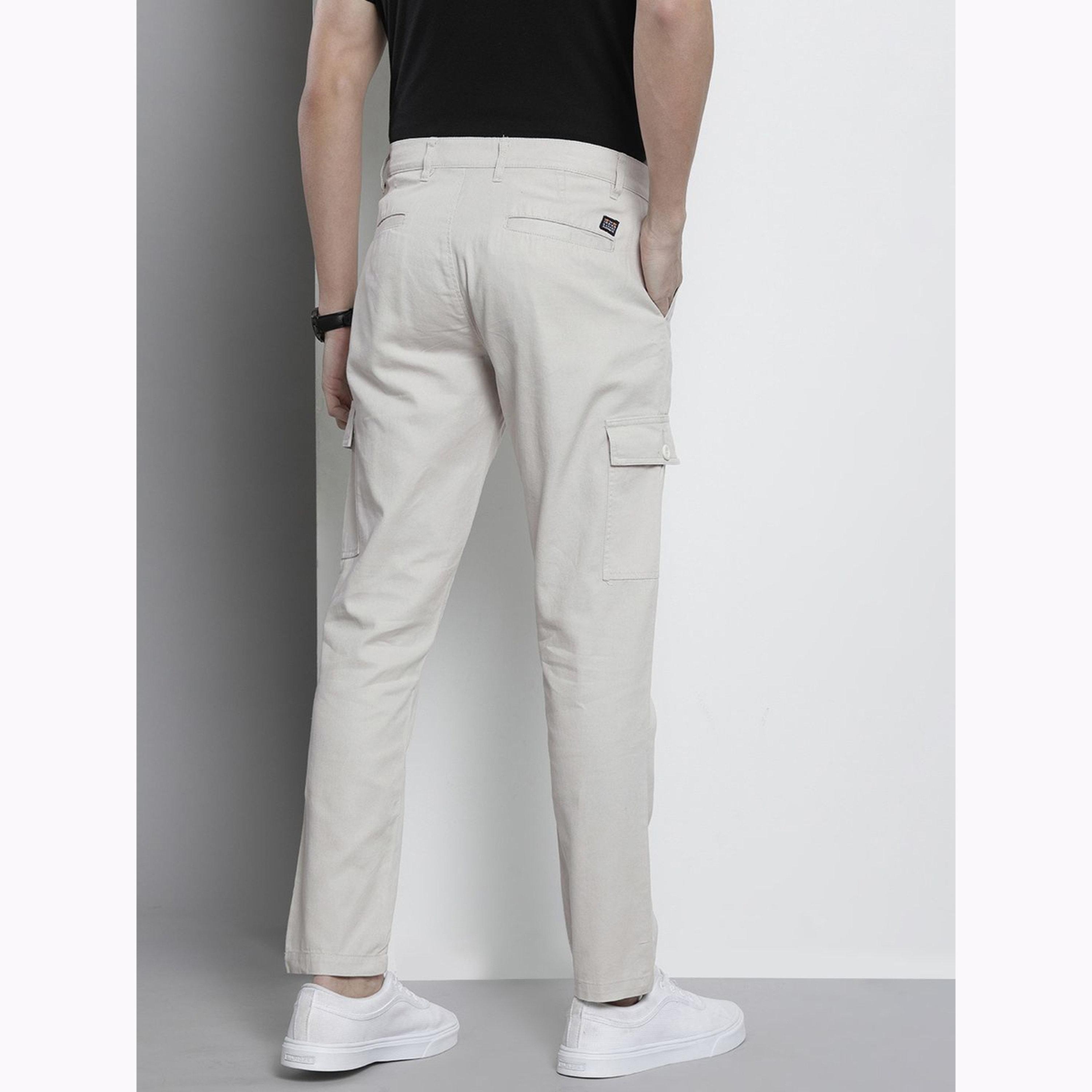 The Indian Garage Co X Styli Men Grey Regular Fit Solid Cargo Pants-men-clothing-bottoms-joggers-image-3