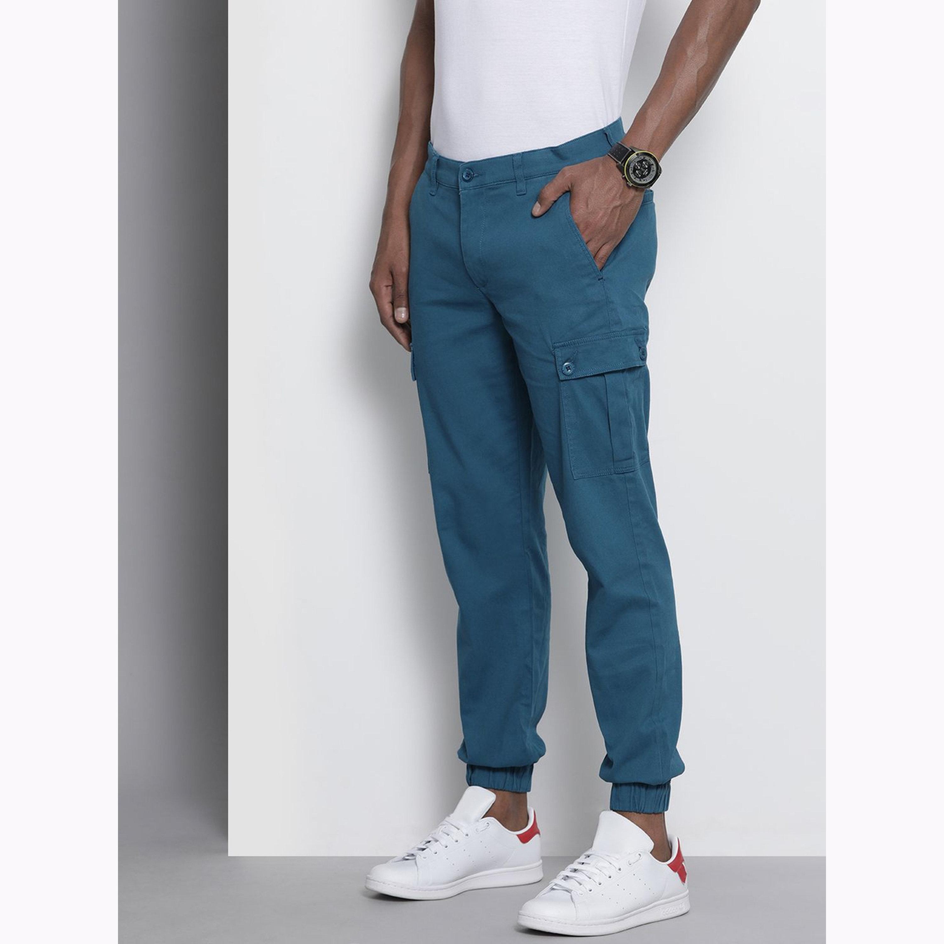 جوغر كارغو سادة بقصة ضيقة للرجال-men-clothing-bottoms-joggers-image-5