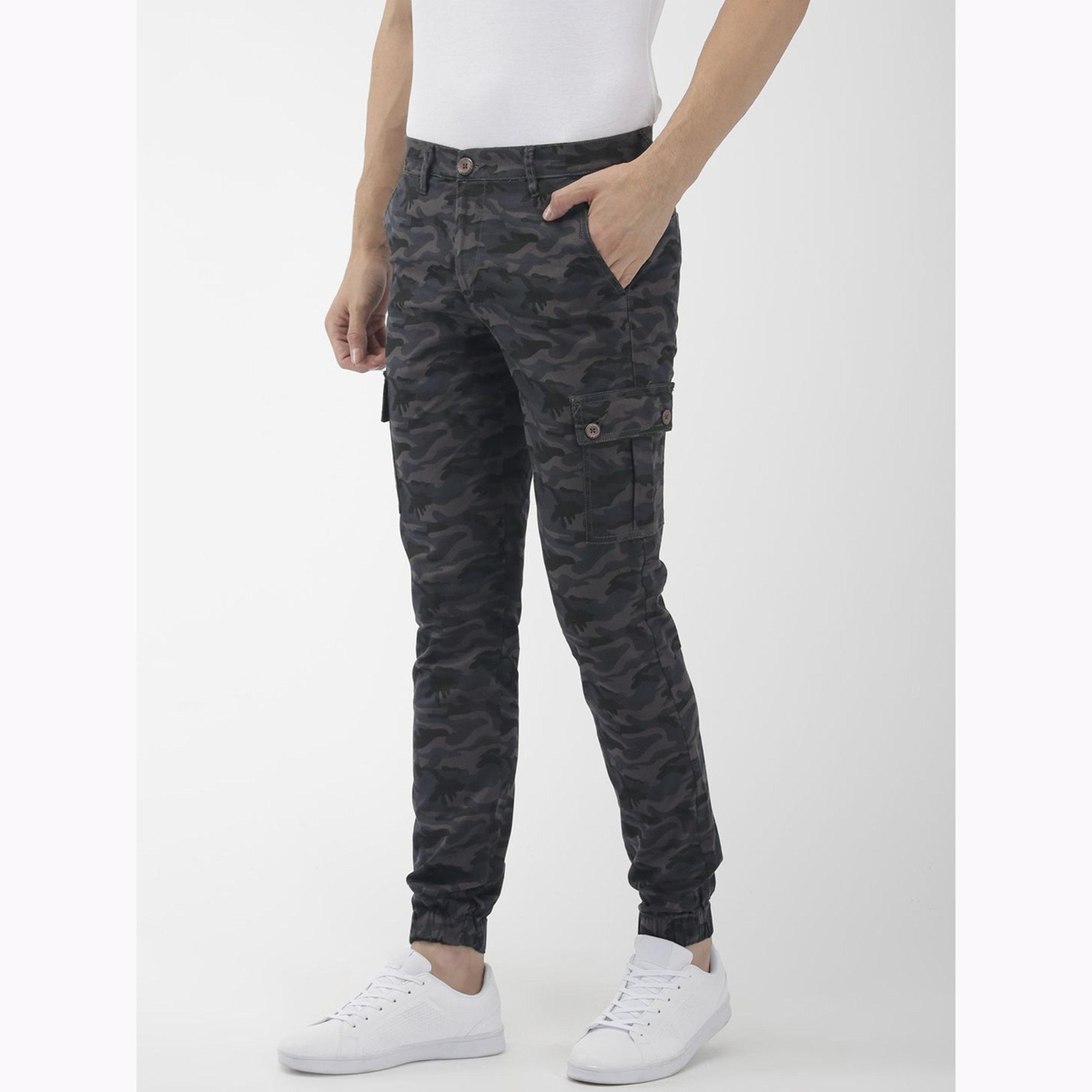 The Indian Garage Co X Styli Men Grey Slim Fit Camouflage Cargo-men-clothing-bottoms-joggers-image-5