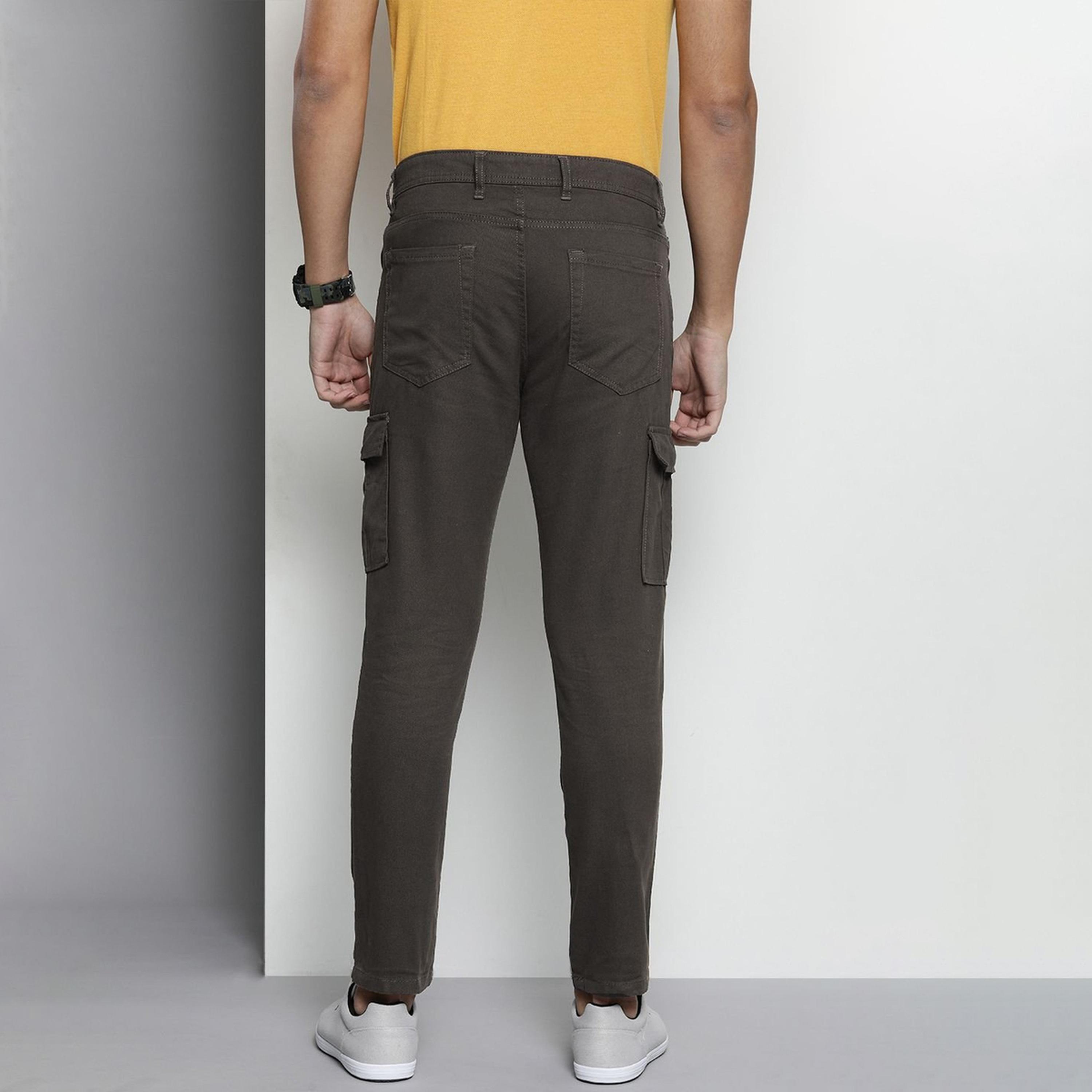 The Indian Garage Co X Styli Men Slim Fit Solid Cargo-men-clothing-bottoms-trousersandchinos-chinos-image-3