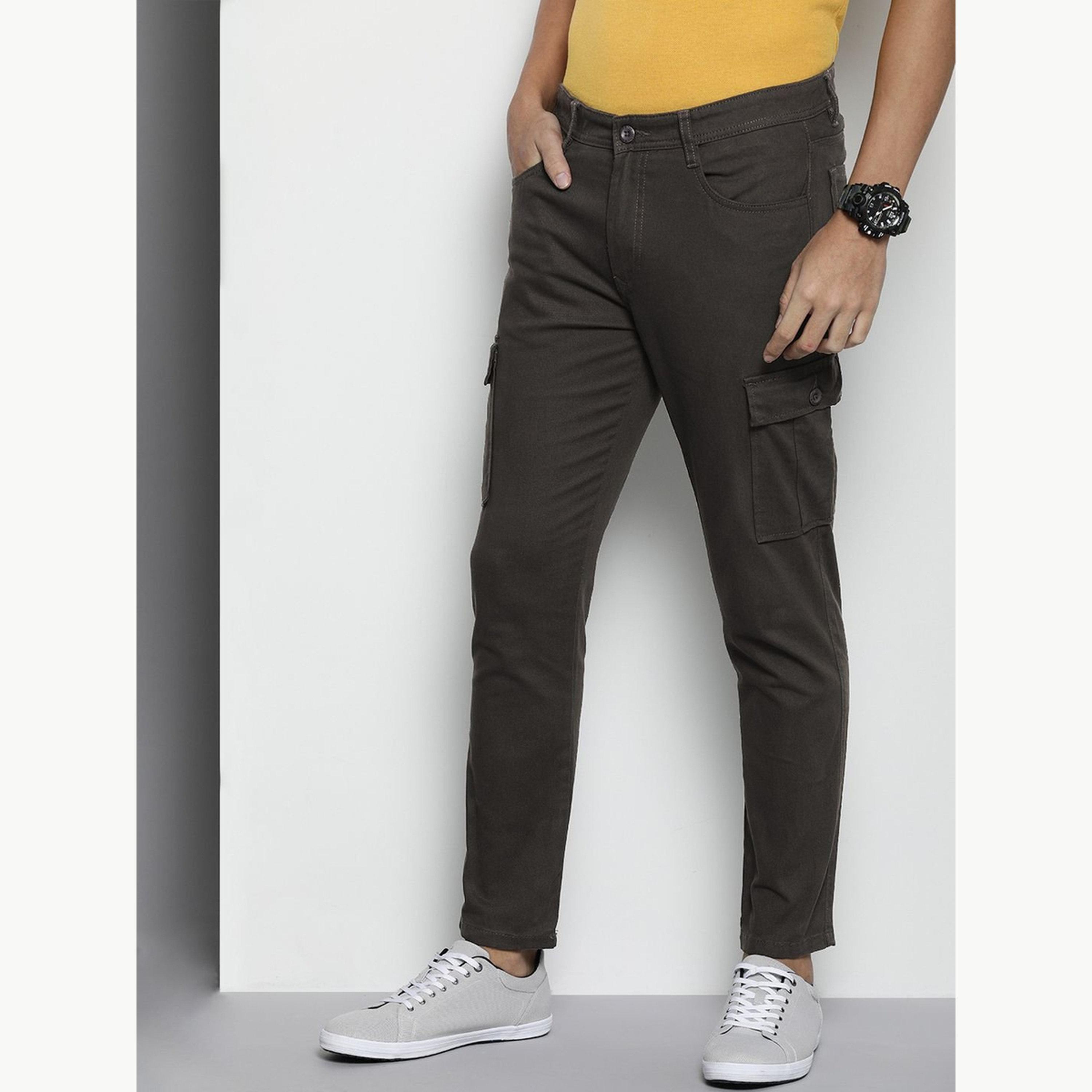 The Indian Garage Co X Styli Men Slim Fit Solid Cargo-men-clothing-bottoms-trousersandchinos-chinos-image-5