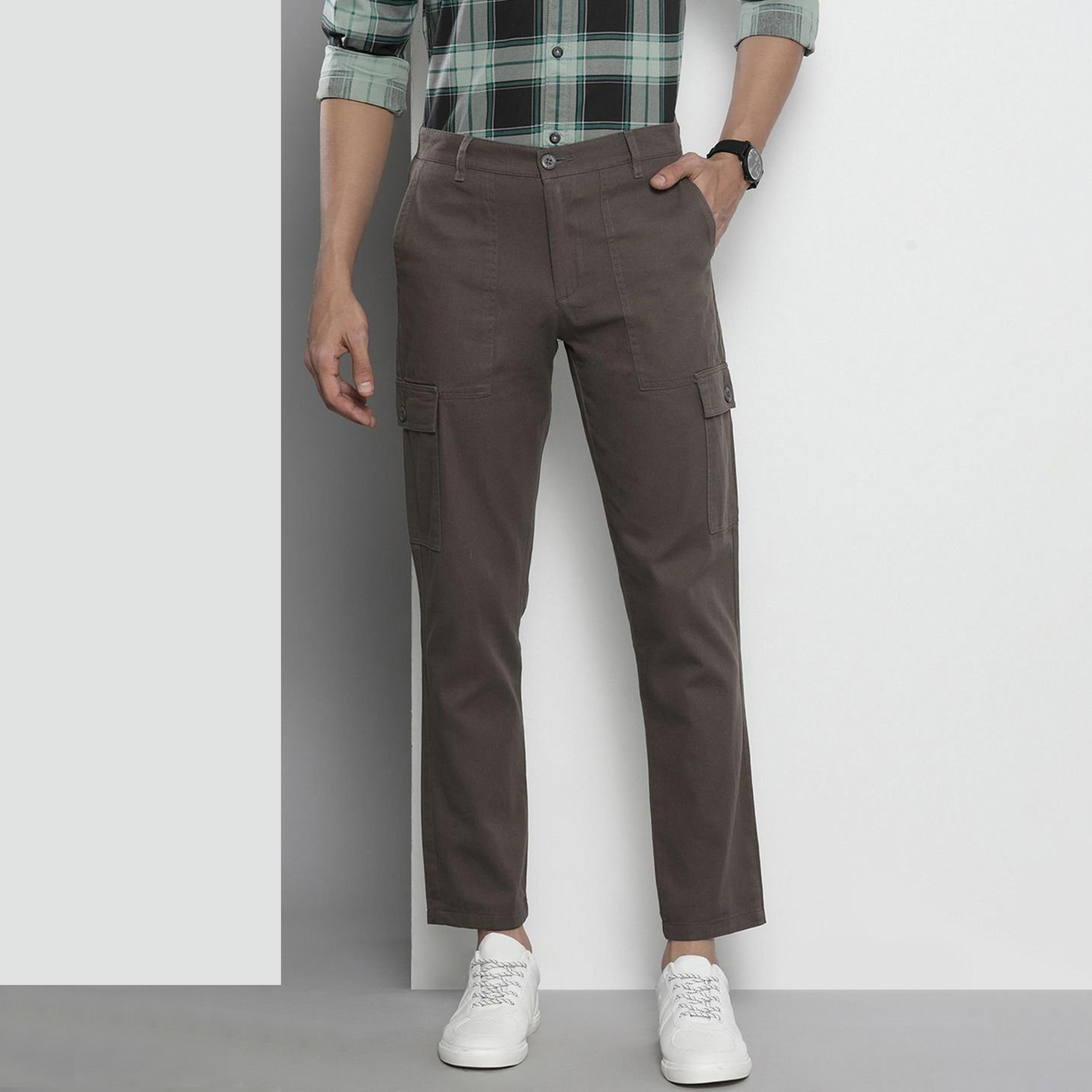 The Indian Garage Co X Styli Men Regular Fit Solid Cargo Pants-men-clothing-bottoms-trousersandchinos-trousers-image-1