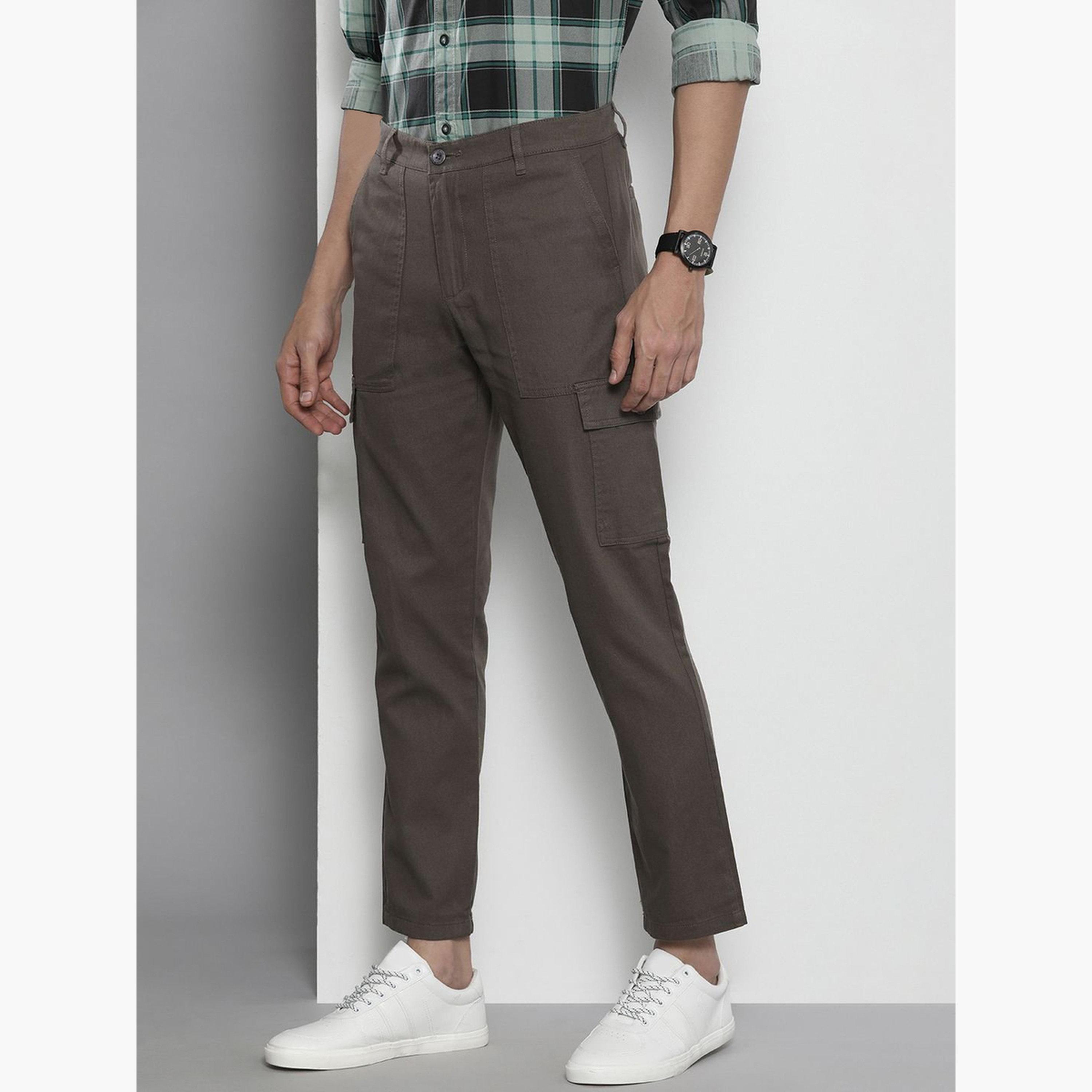 The Indian Garage Co X Styli Men Regular Fit Solid Cargo Pants-men-clothing-bottoms-trousersandchinos-trousers-image-4