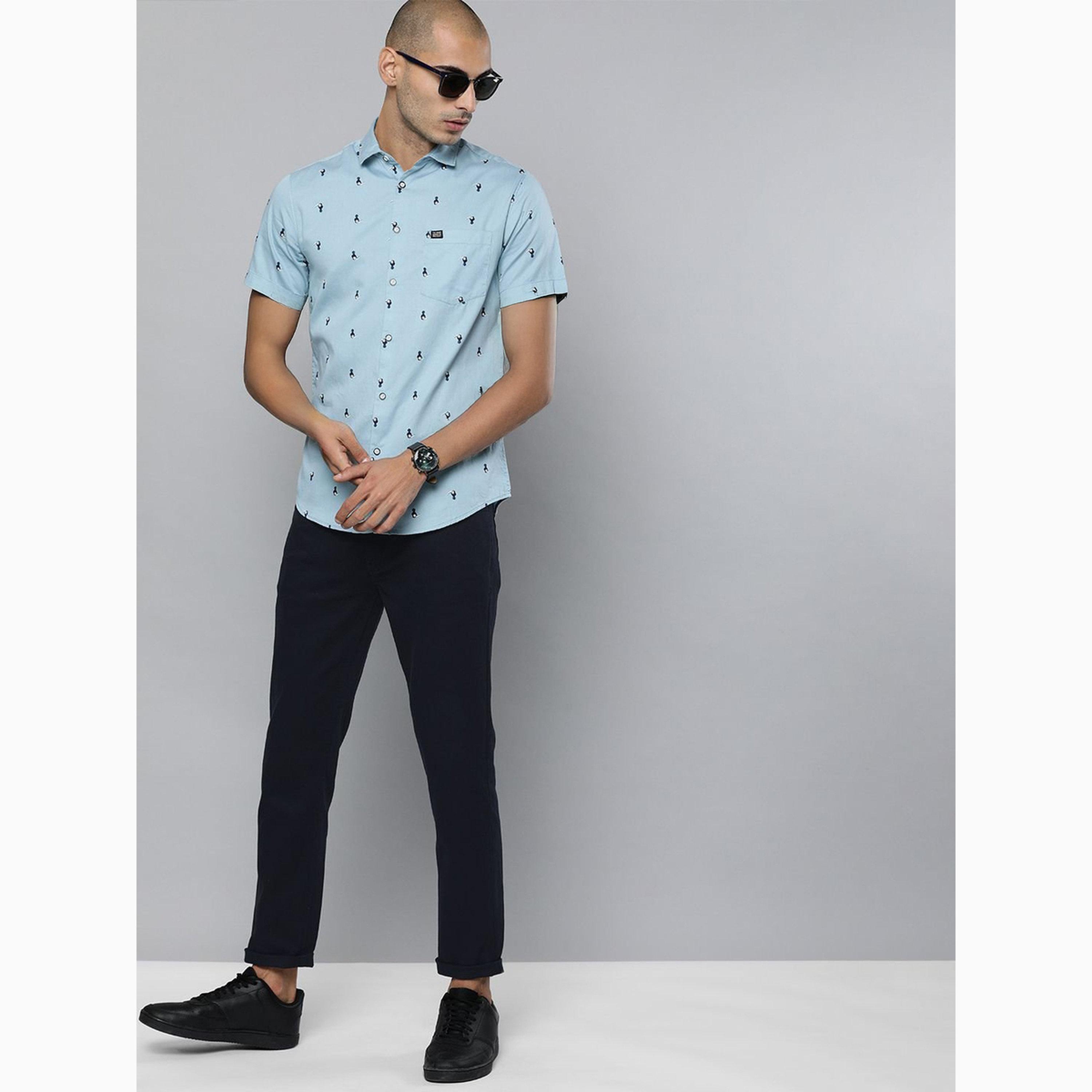 بنطال تشينو بلون سادة وقصة ضيقة للرجال-men-clothing-bottoms-trousersandchinos-chinos-image-2