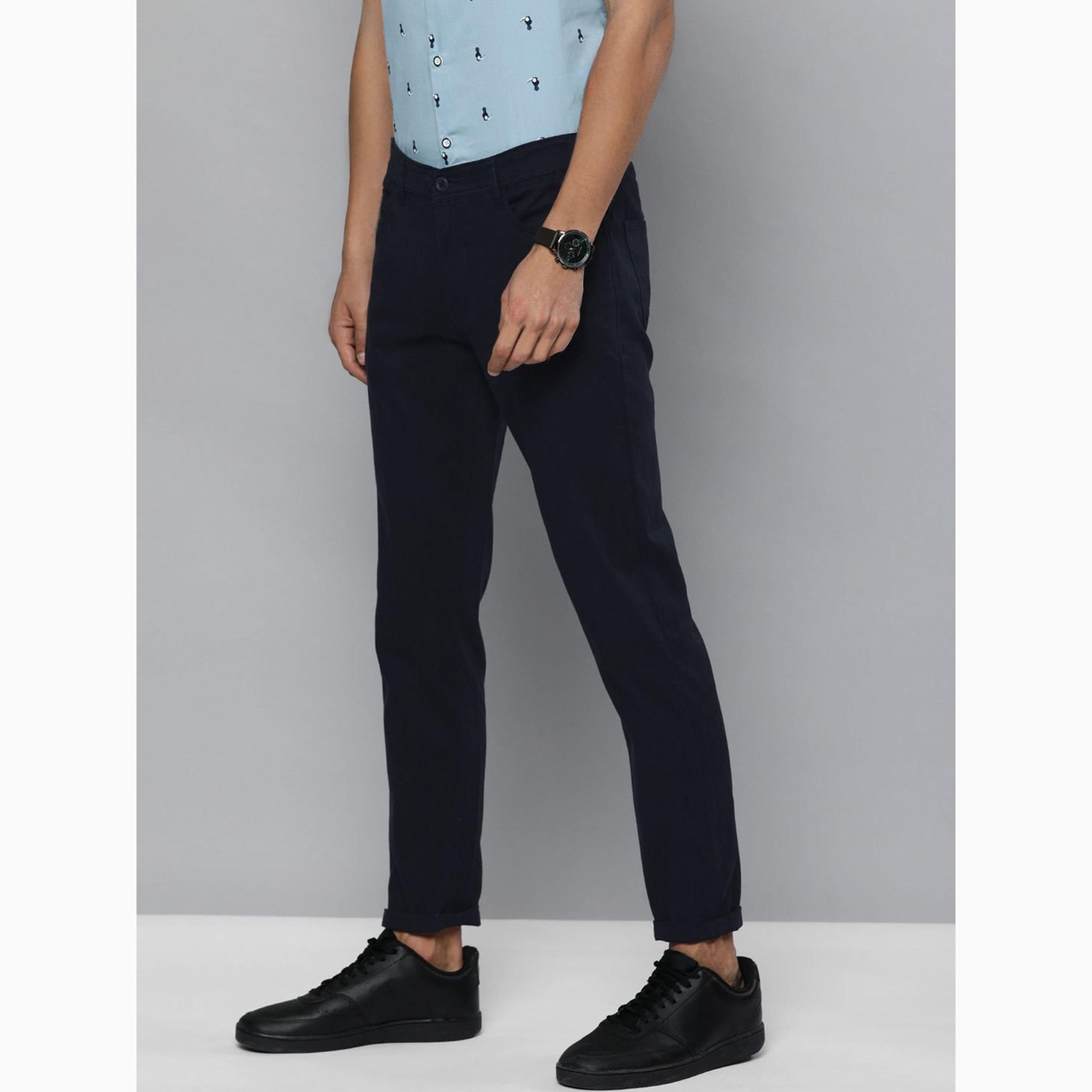 بنطال تشينو بلون سادة وقصة ضيقة للرجال-men-clothing-bottoms-trousersandchinos-chinos-image-5