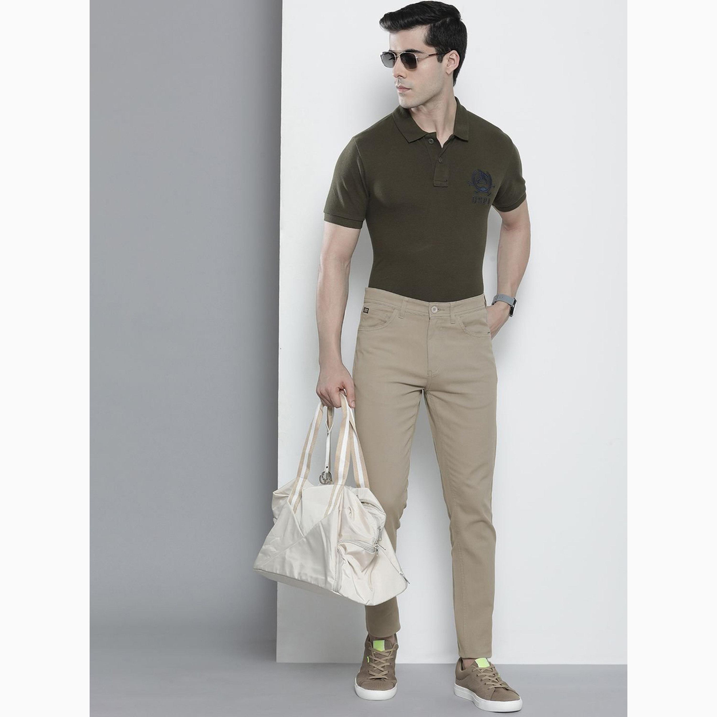 بنطال تشينو بلون سادة وقصة ضيقة للرجال-men-clothing-bottoms-trousersandchinos-chinos-image-2