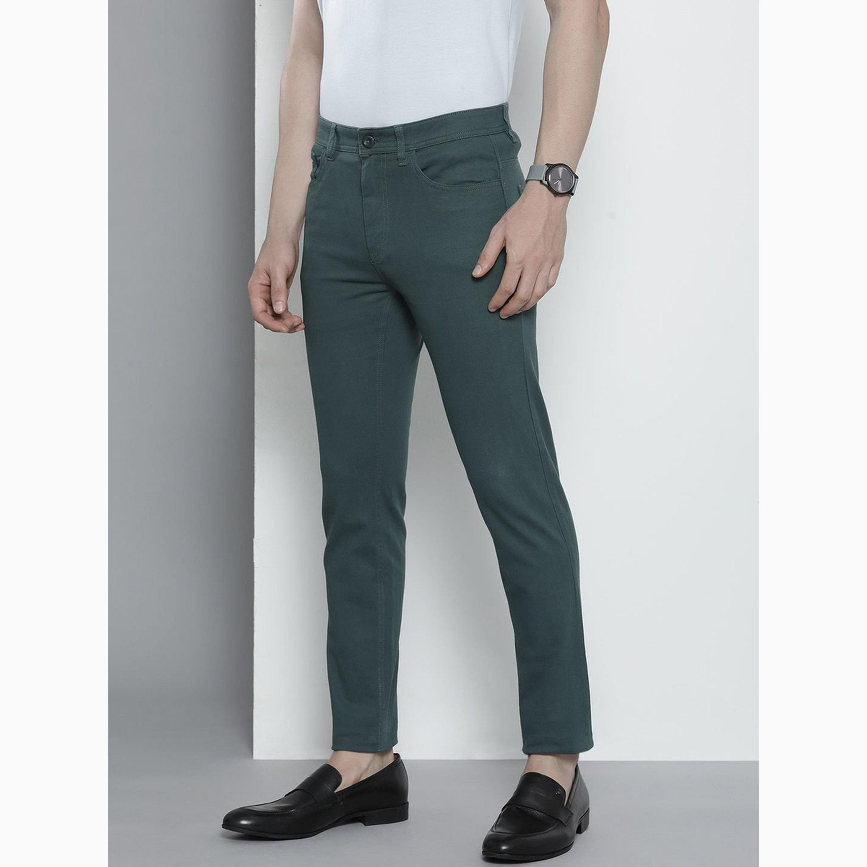 بنطال تشينو بلون سادة وقصة ضيقة للرجال-men-clothing-bottoms-trousersandchinos-chinos-image-5