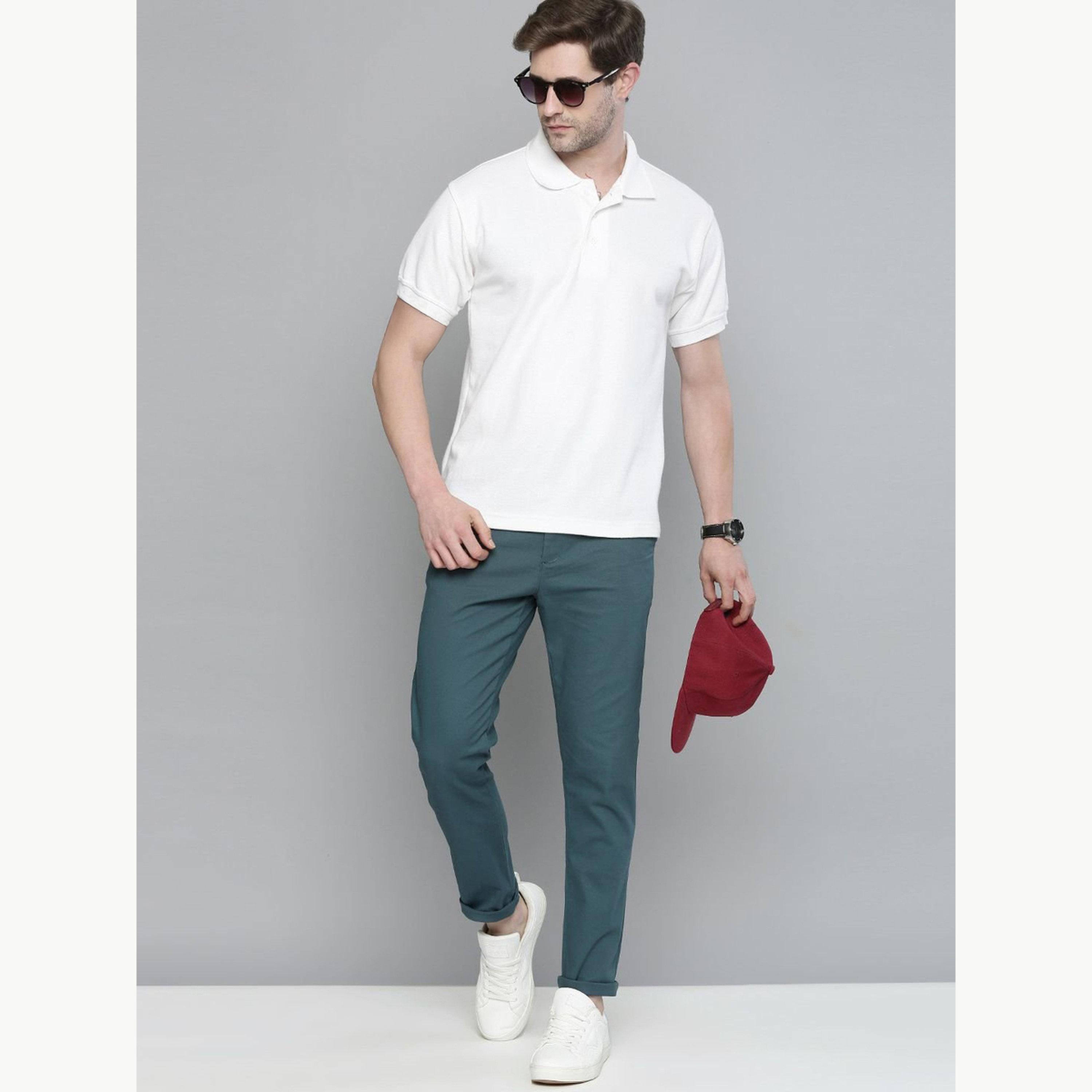 The Indian Garage Co X Styli Men Slim Fit Solid Chinos-men-clothing-bottoms-joggers-image-2