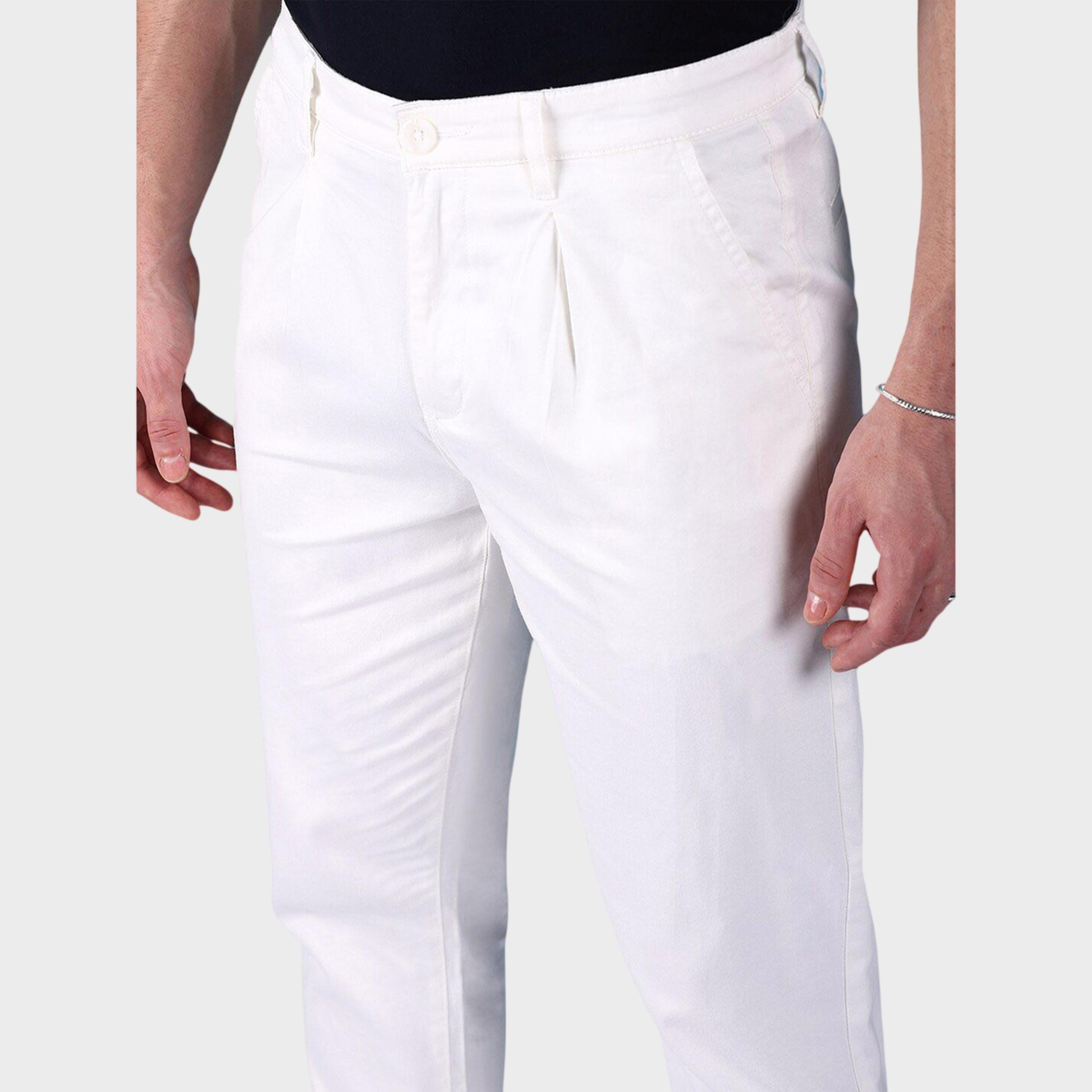 The Indian Garage Co X Styli Men White Slim Fit Solid Chinos-men-clothing-bottoms-trousersandchinos-chinos-image-4
