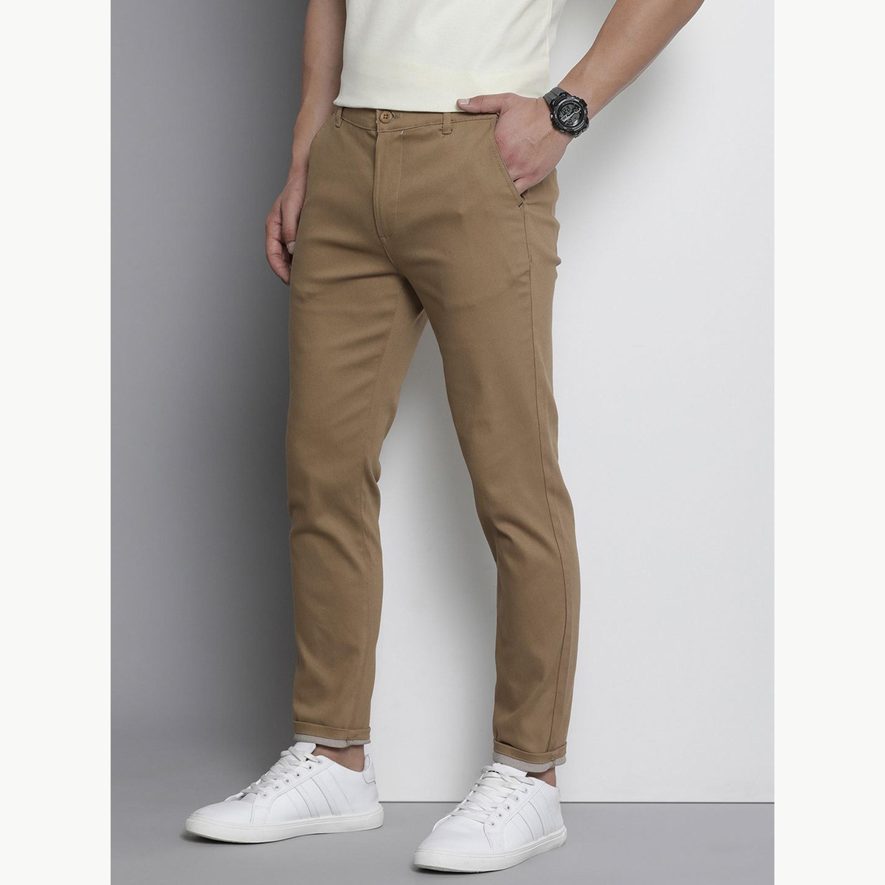 بنطال تشينو سادة بقصة ضيقة للرجال-men-clothing-bottoms-trousersandchinos-chinos-image-5